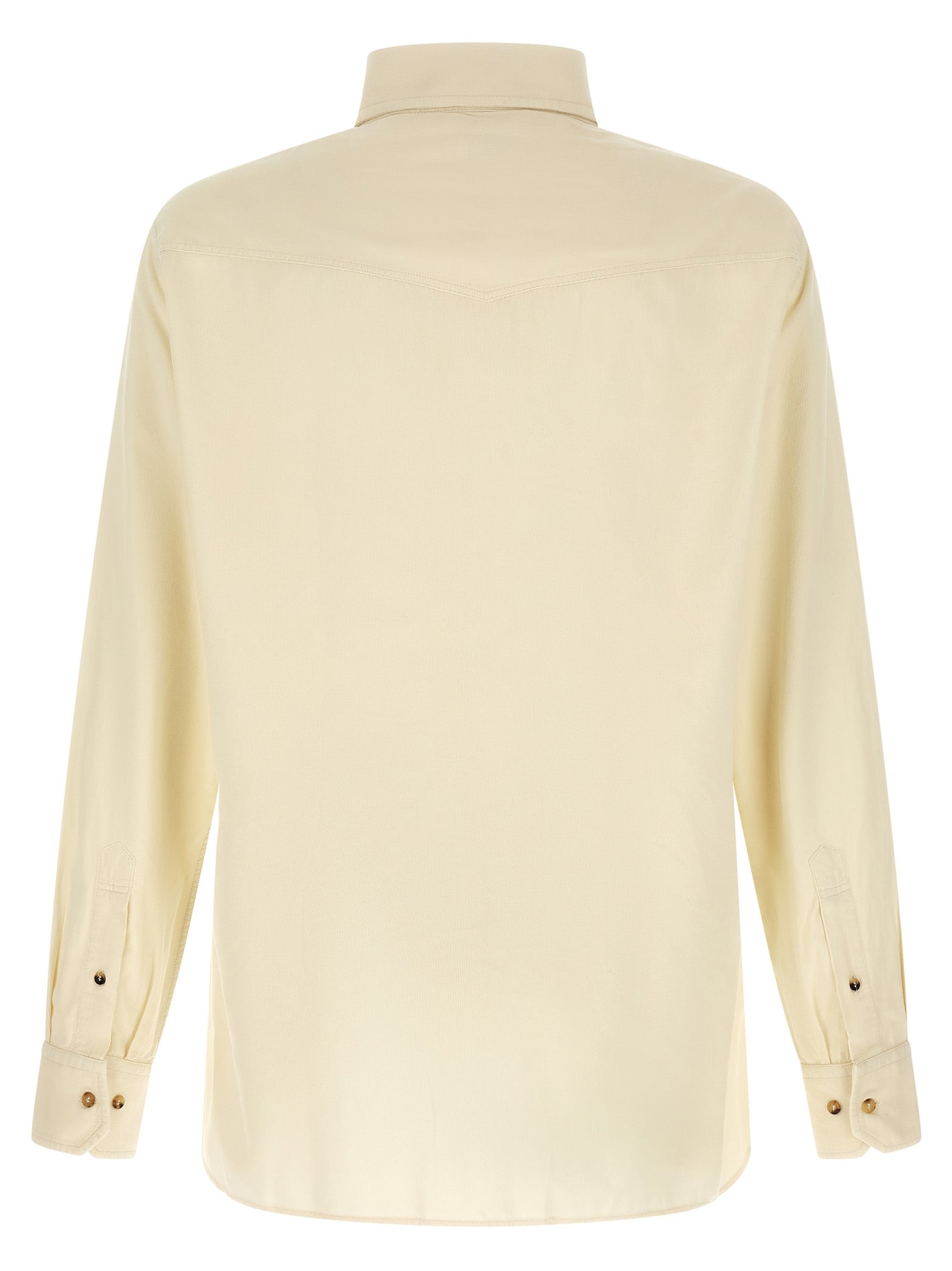 Brunello Cucinelli White Cotton Blouse Brunello Cucinelli