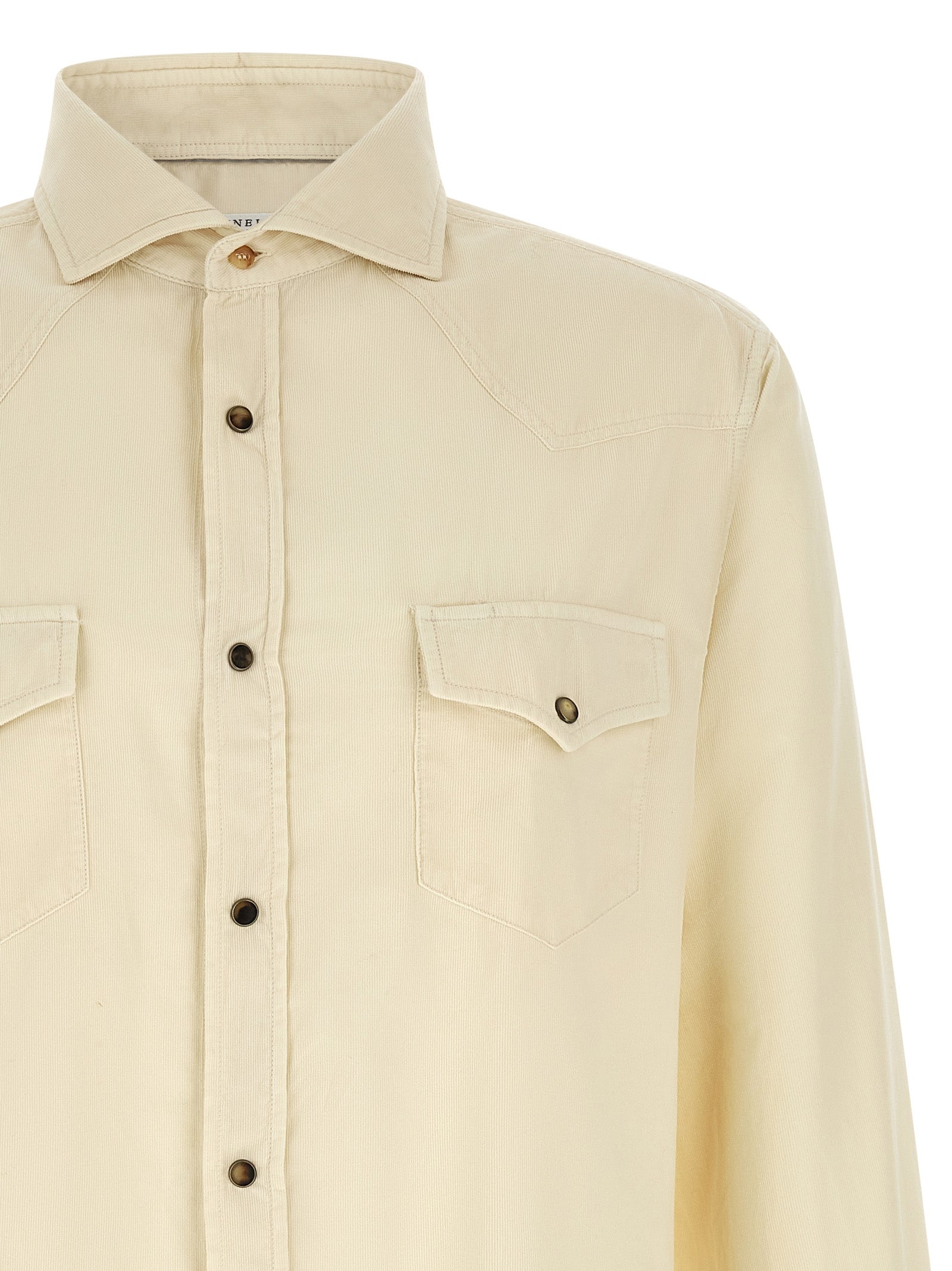 Brunello Cucinelli White Cotton Blouse Brunello Cucinelli