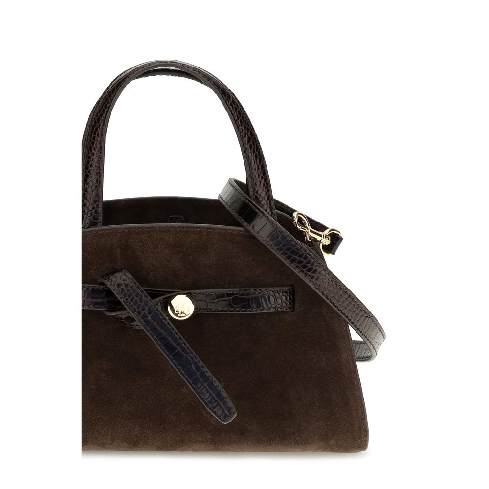 Tory Burch Brown Suede Leather Shoulder Bag Tory Burch