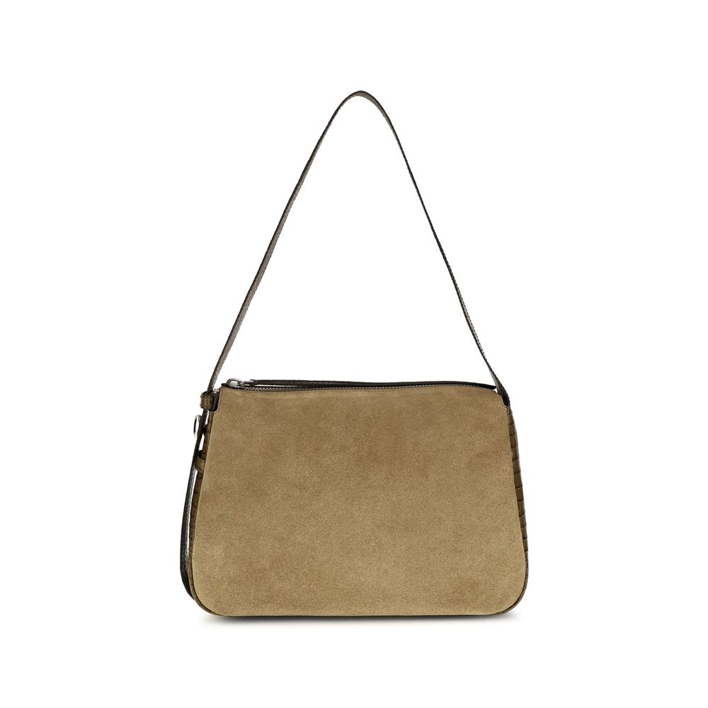 Tory Burch Beige Suede Leather Shoulder Bag Tory Burch
