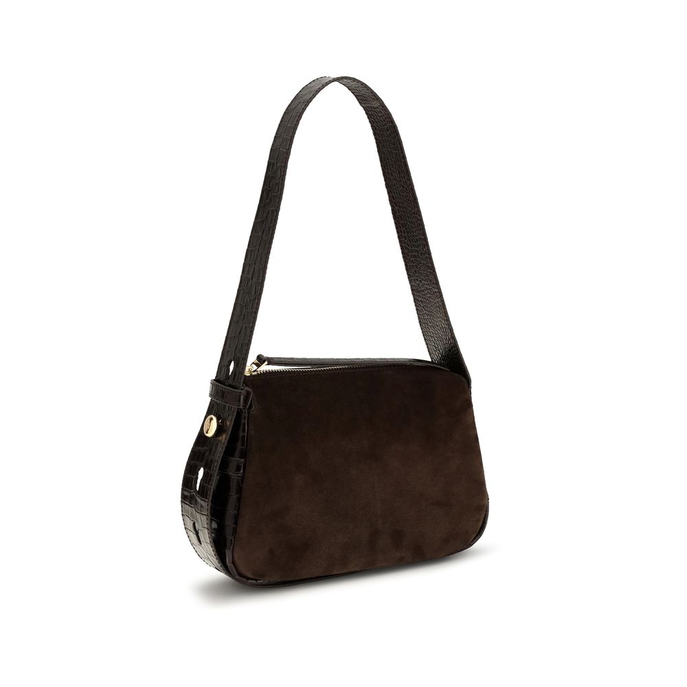 Tory Burch Brown Suede Leather Shoulder Bag Tory Burch