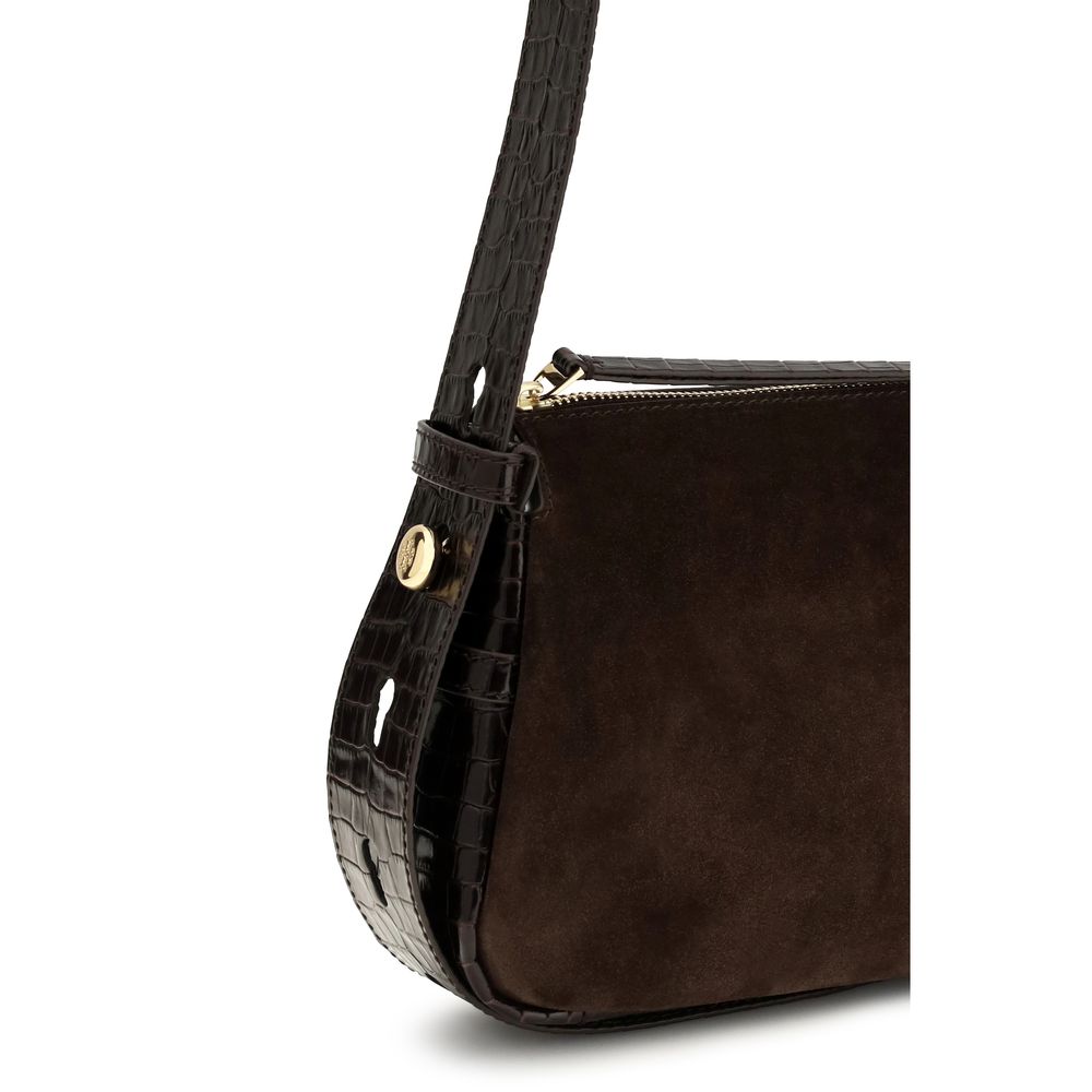 Tory Burch Brown Suede Leather Shoulder Bag Tory Burch