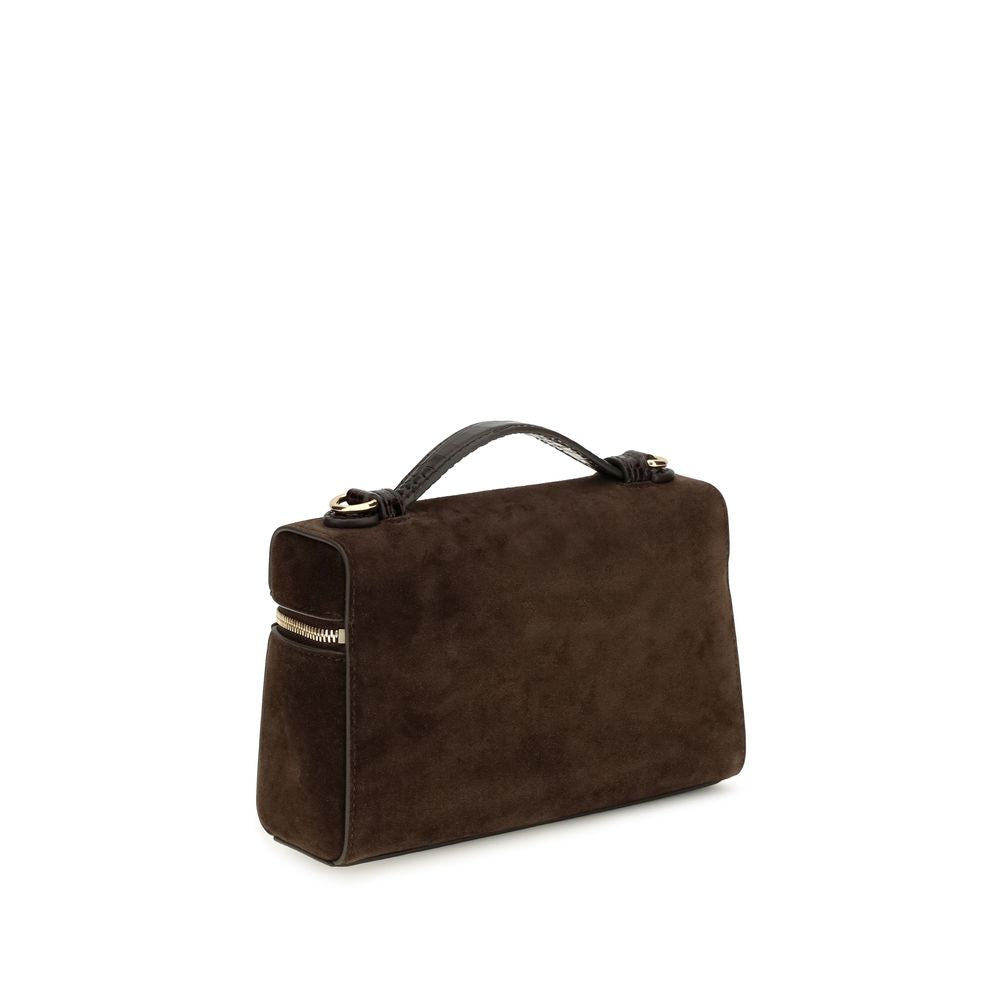Tory Burch Brown Suede Leather Shoulder Bag Tory Burch