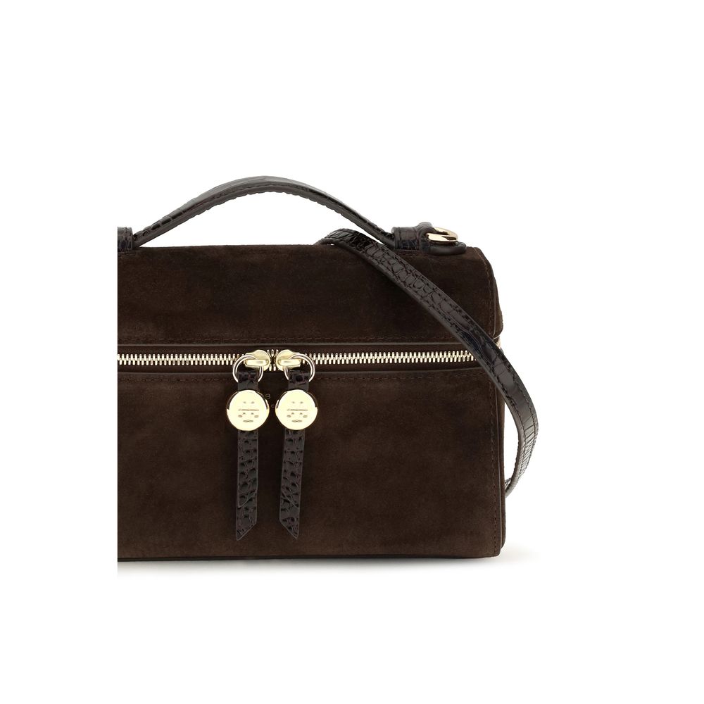 Tory Burch Brown Suede Leather Shoulder Bag Tory Burch