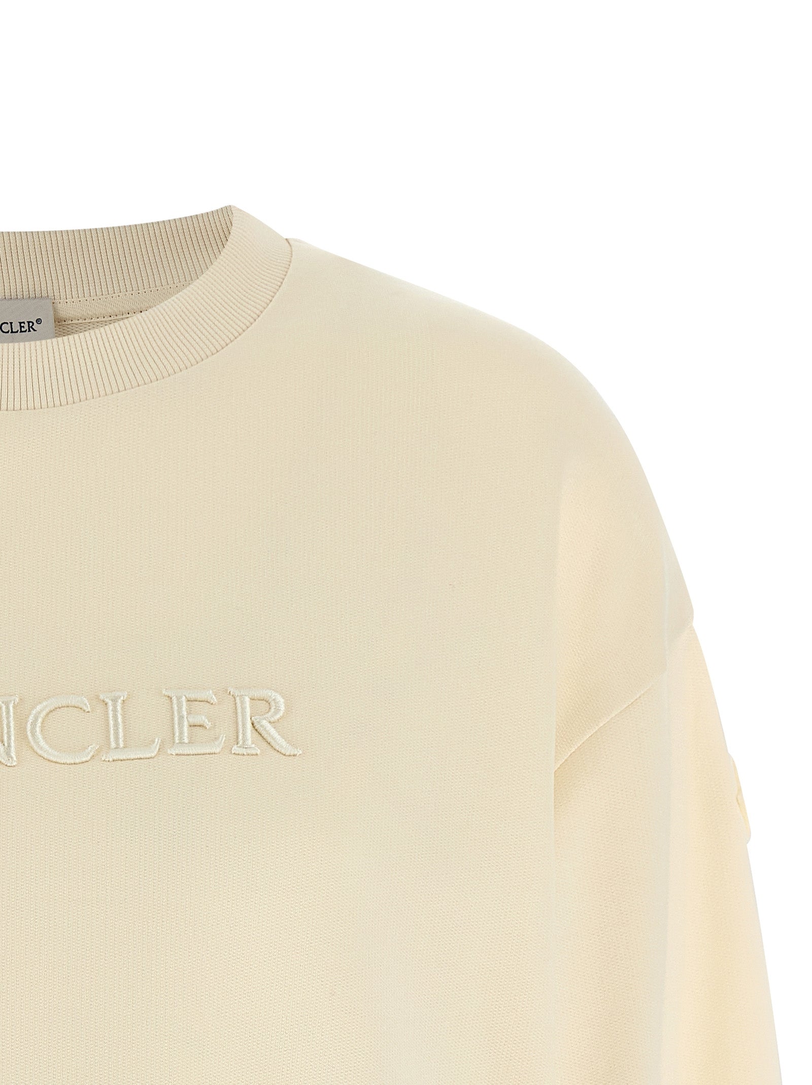 Moncler Beige Cotton Sweatshirt Moncler