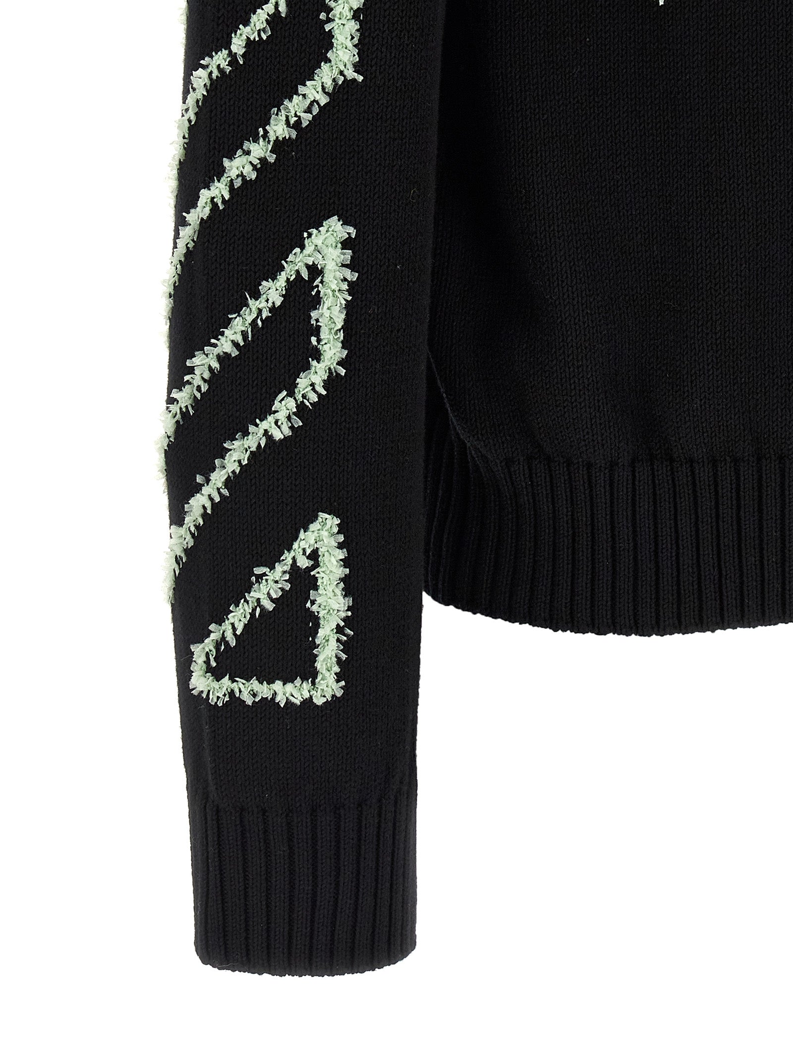 Off-White Black Cotton Cardigan Off-White