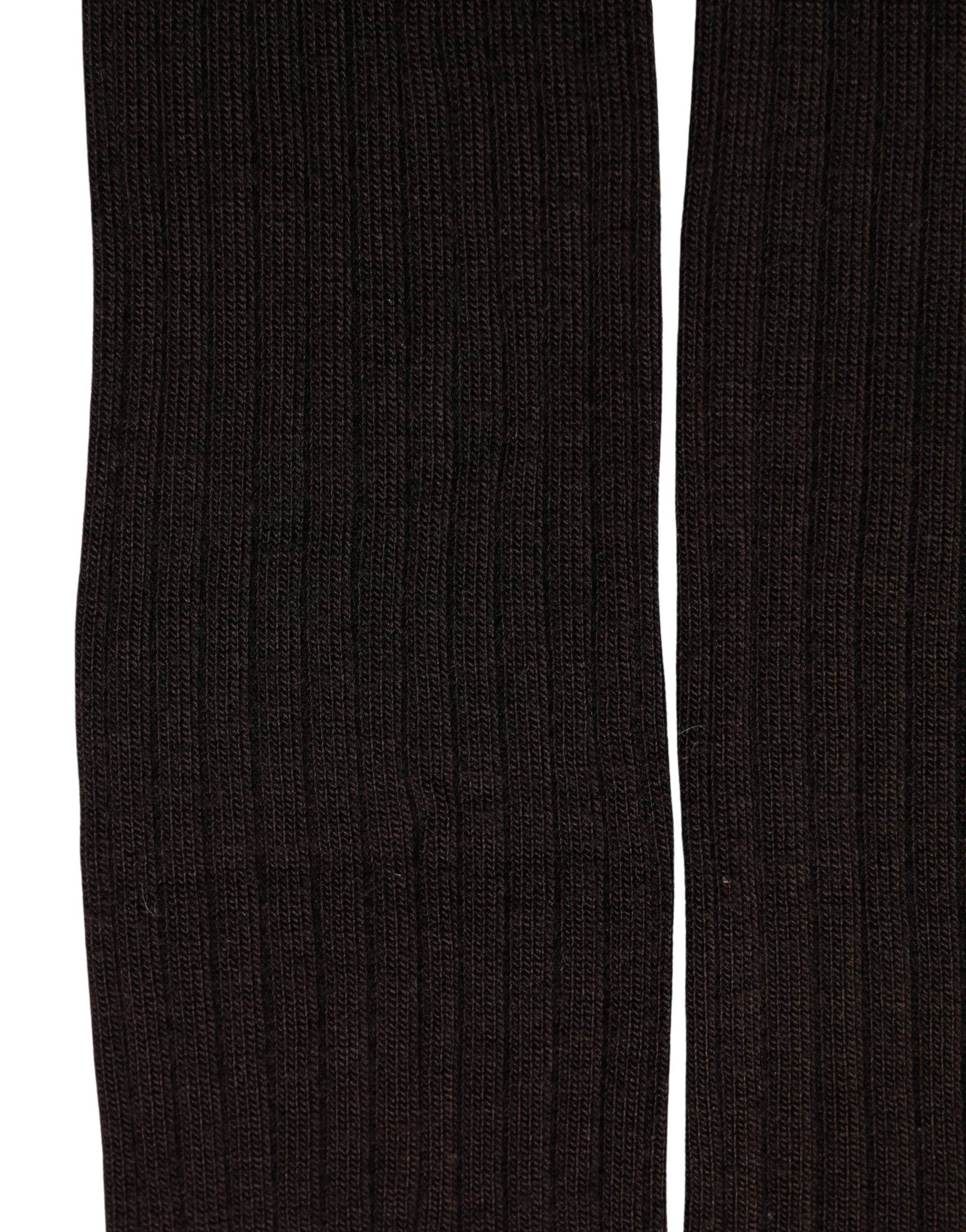 Dolce & Gabbana Black Wool Tights Stocking Pantyhose One Size Socks Dolce & Gabbana
