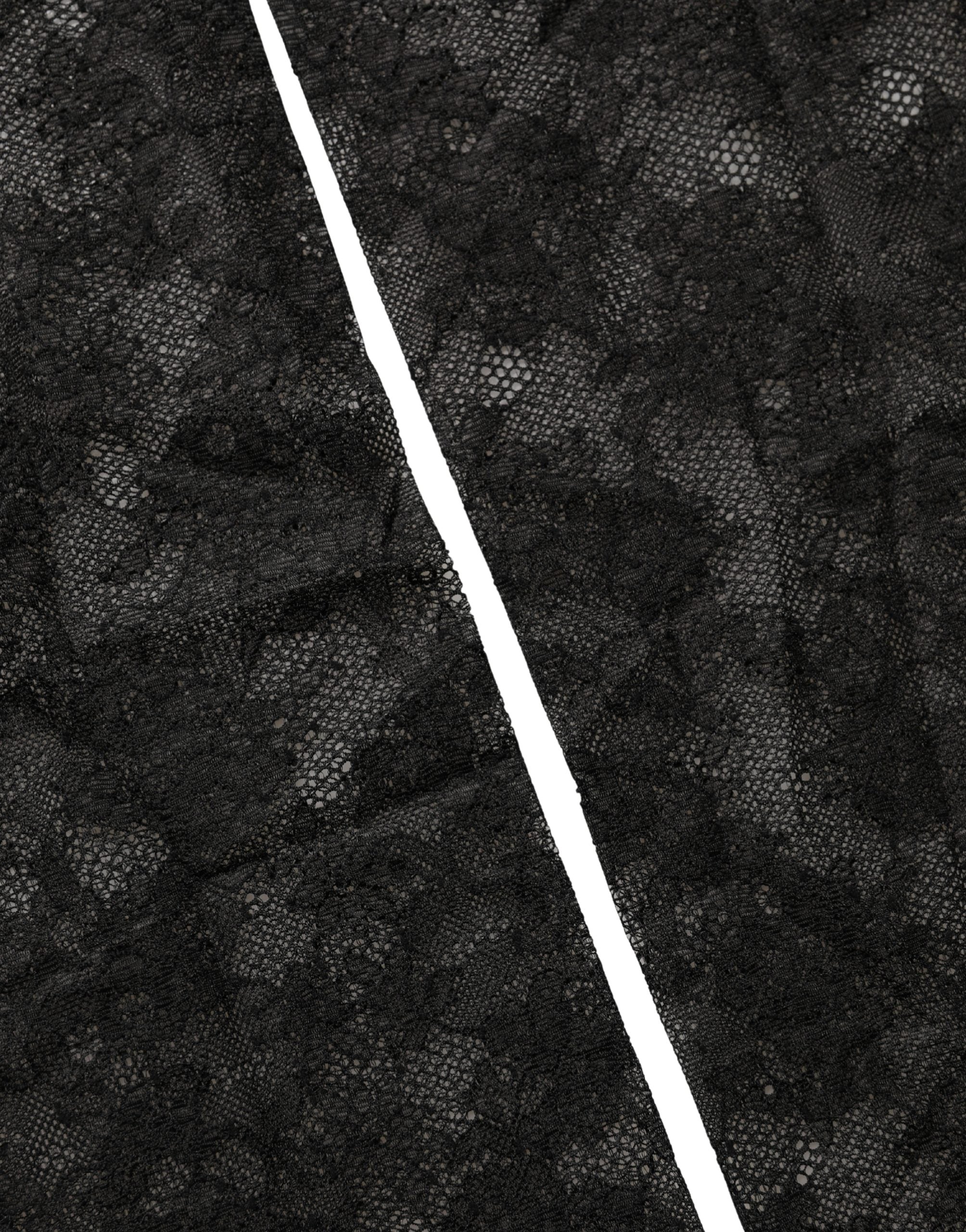Dolce & Gabbana Black Floral Lace Nylon Stretch Knee High Socks Dolce & Gabbana