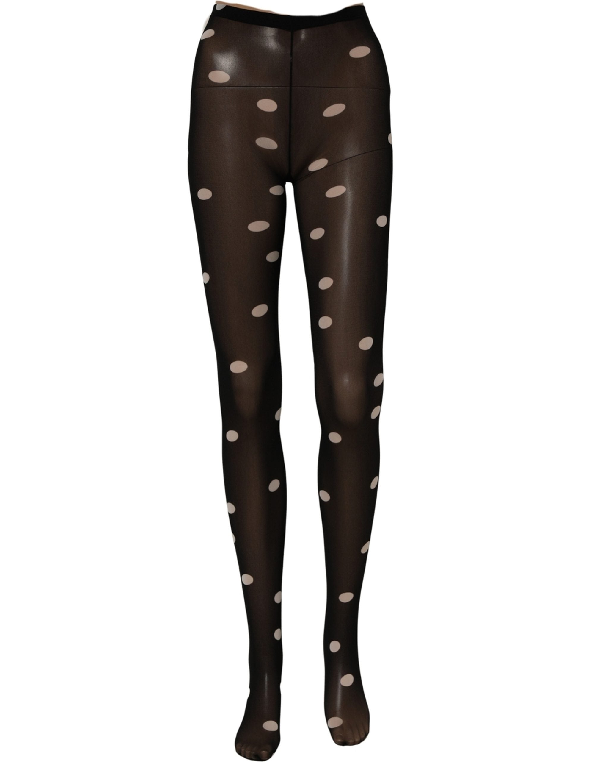 Dolce & Gabbana Black Polka Dot Tights Stockings Pantyhose Socks Dolce & Gabbana