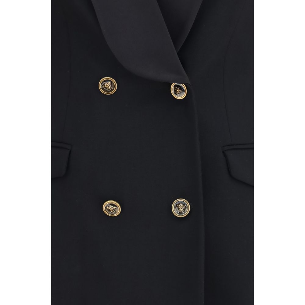 Versace Black Wool Oves Aries Blazer Versace