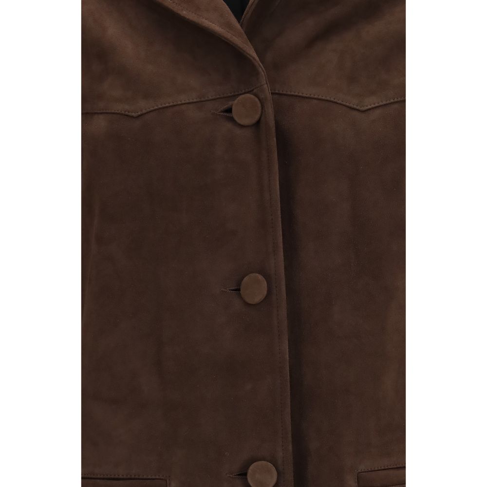 Tory Burch Brown Goatskin Jacket Tory Burch