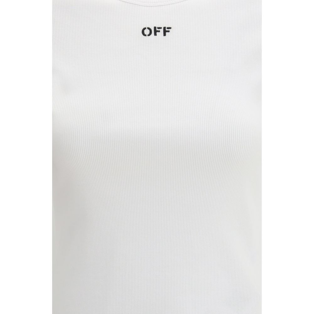 Off-White White Cotton T-Shirt Off-White