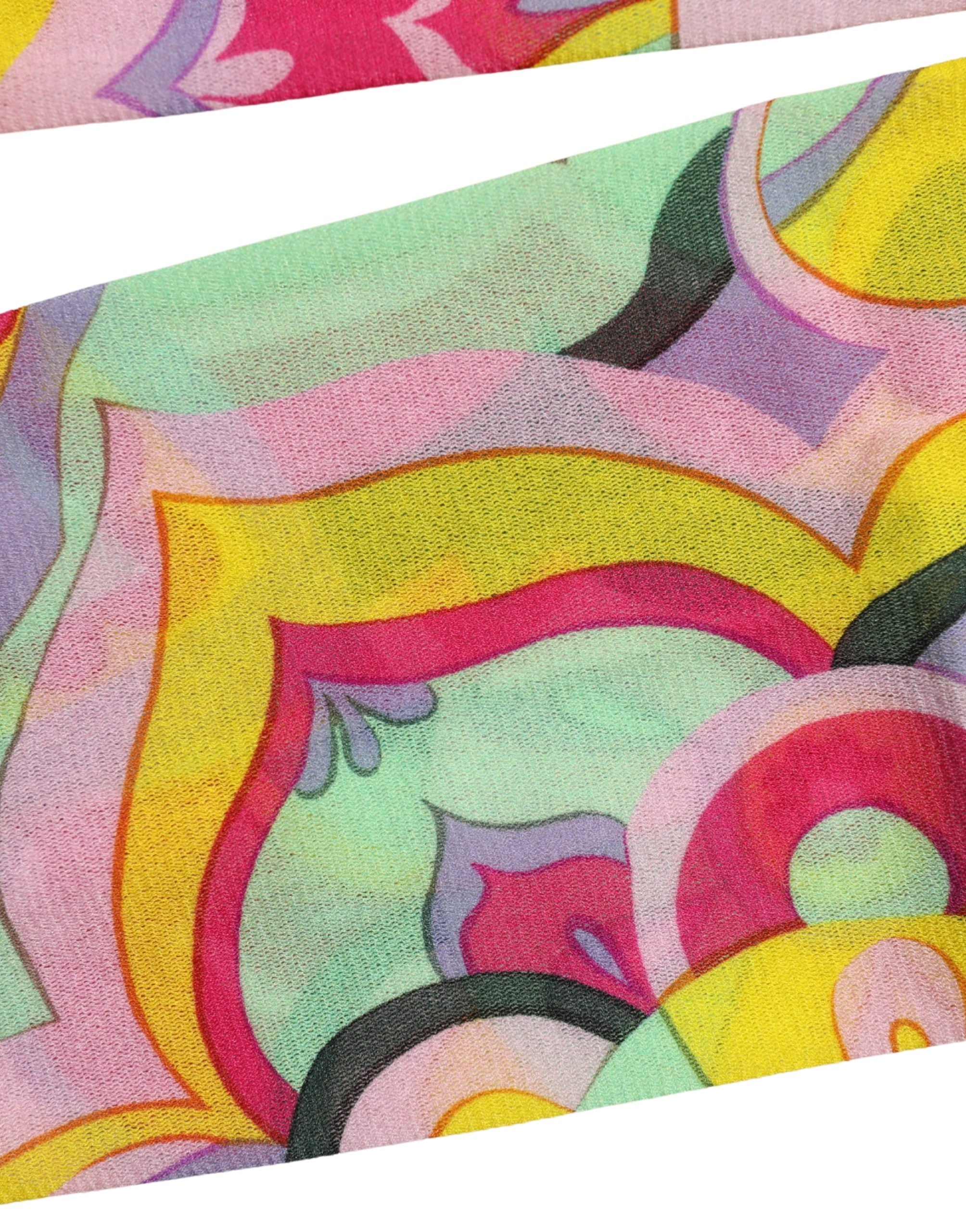 Dolce & Gabbana Multicolor Floral Print Tights Stockings Socks Dolce & Gabbana