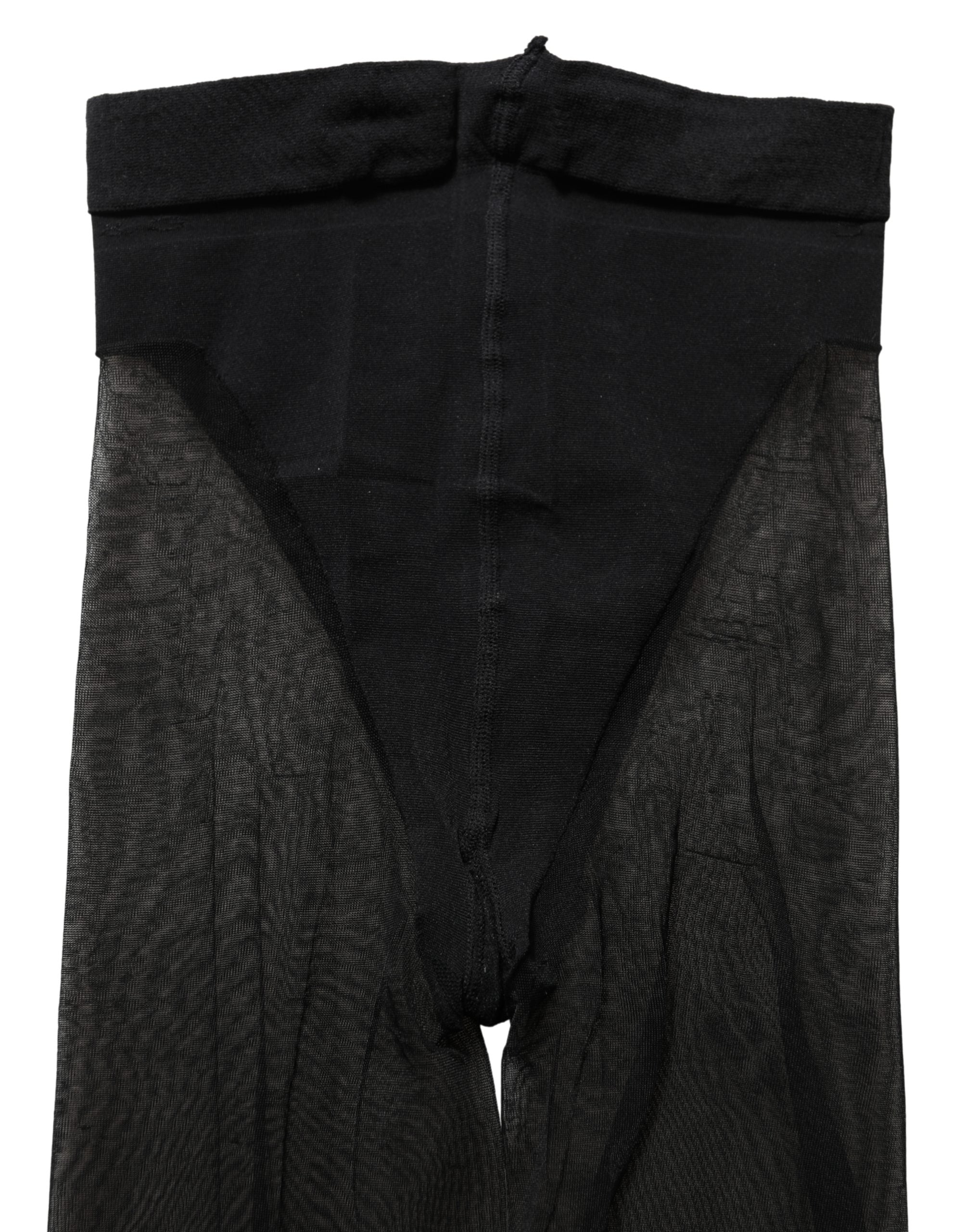 Dolce & Gabbana Black Nylon Sheer Tights Stockings Pantyhose Socks Dolce & Gabbana
