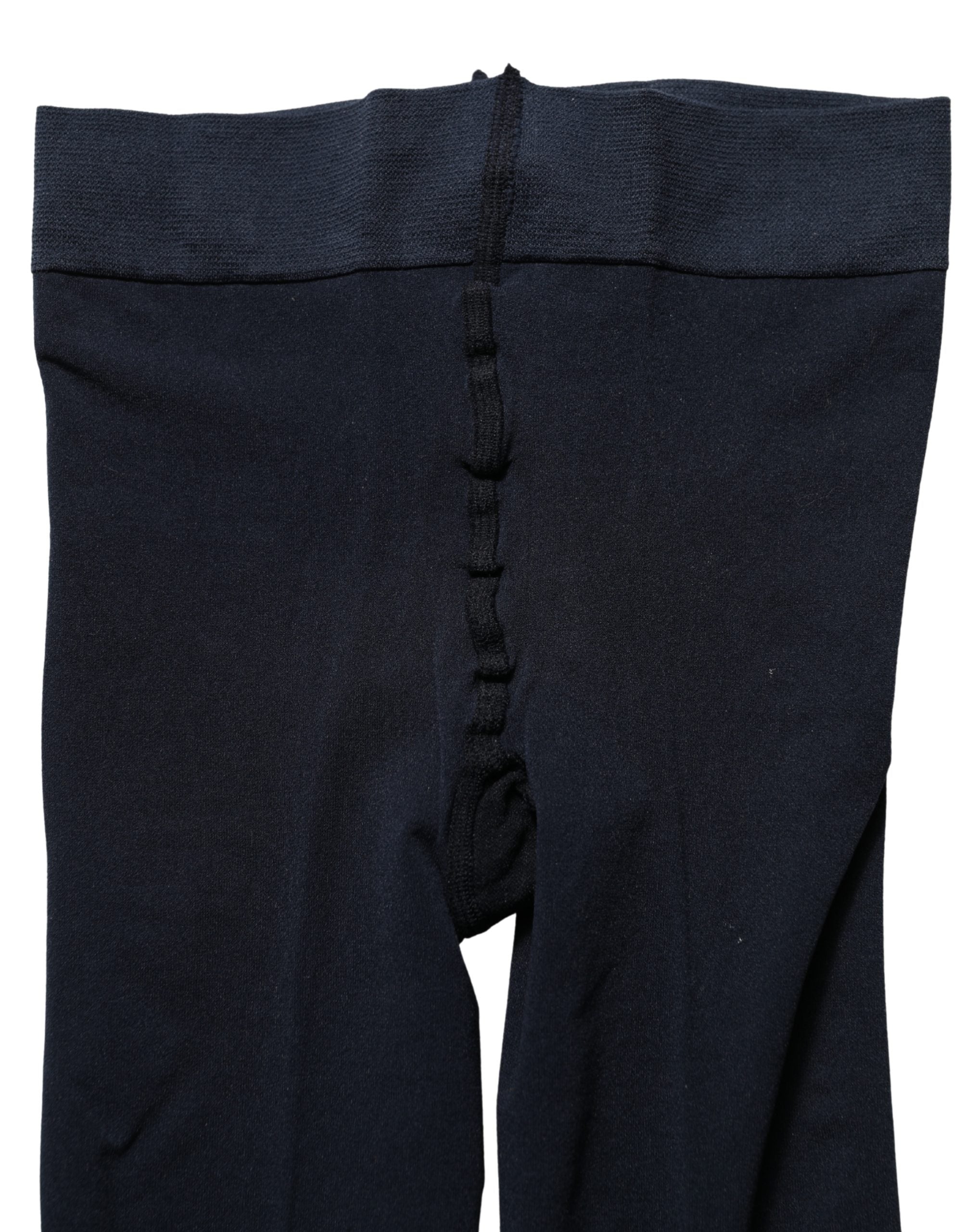 Dolce & Gabbana Dark Blue Nylon Sheer Tights Stockings Socks Dolce & Gabbana