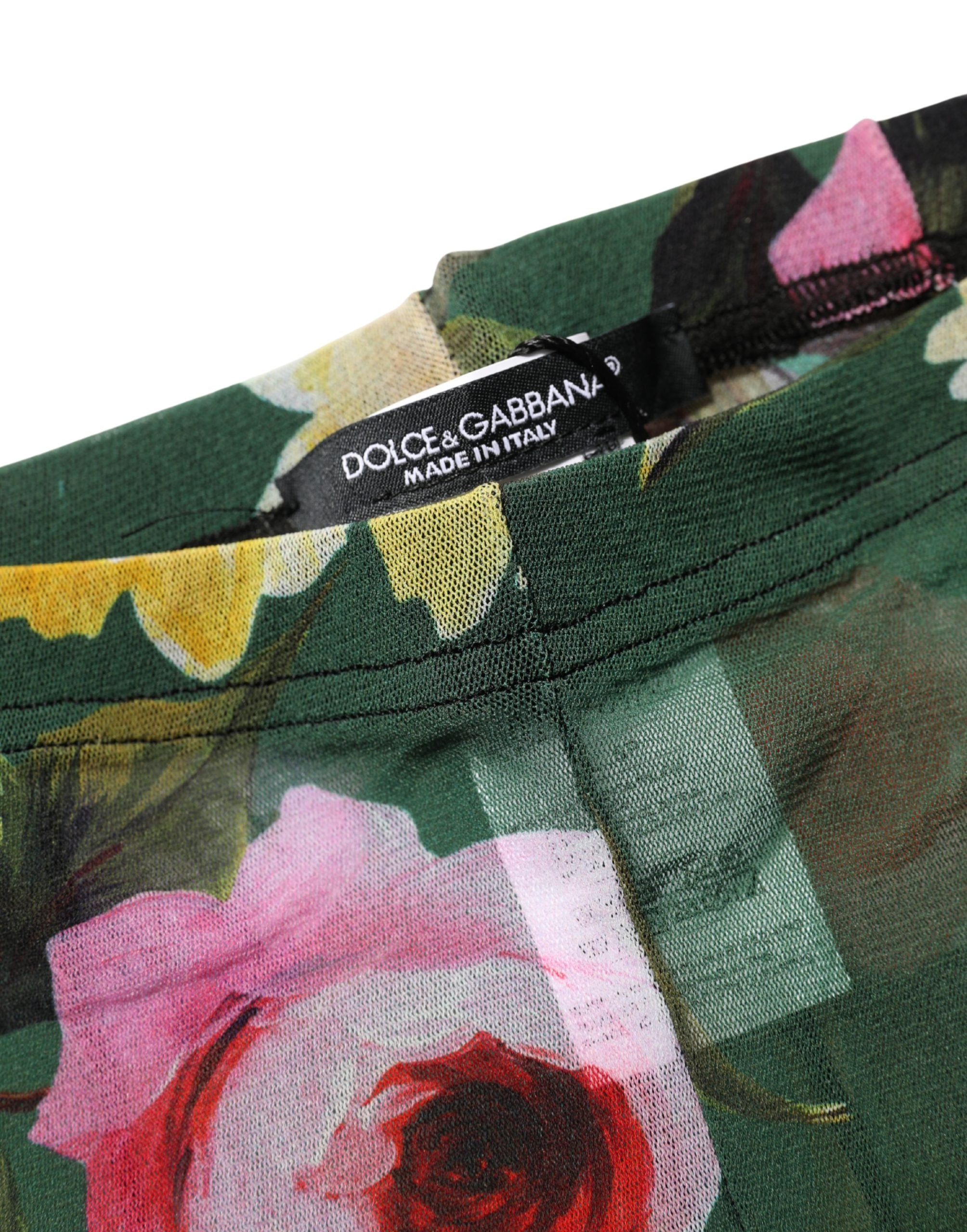 Dolce & Gabbana Red Floral Fishnet Tights Stockings Pantyhose Socks Dolce & Gabbana
