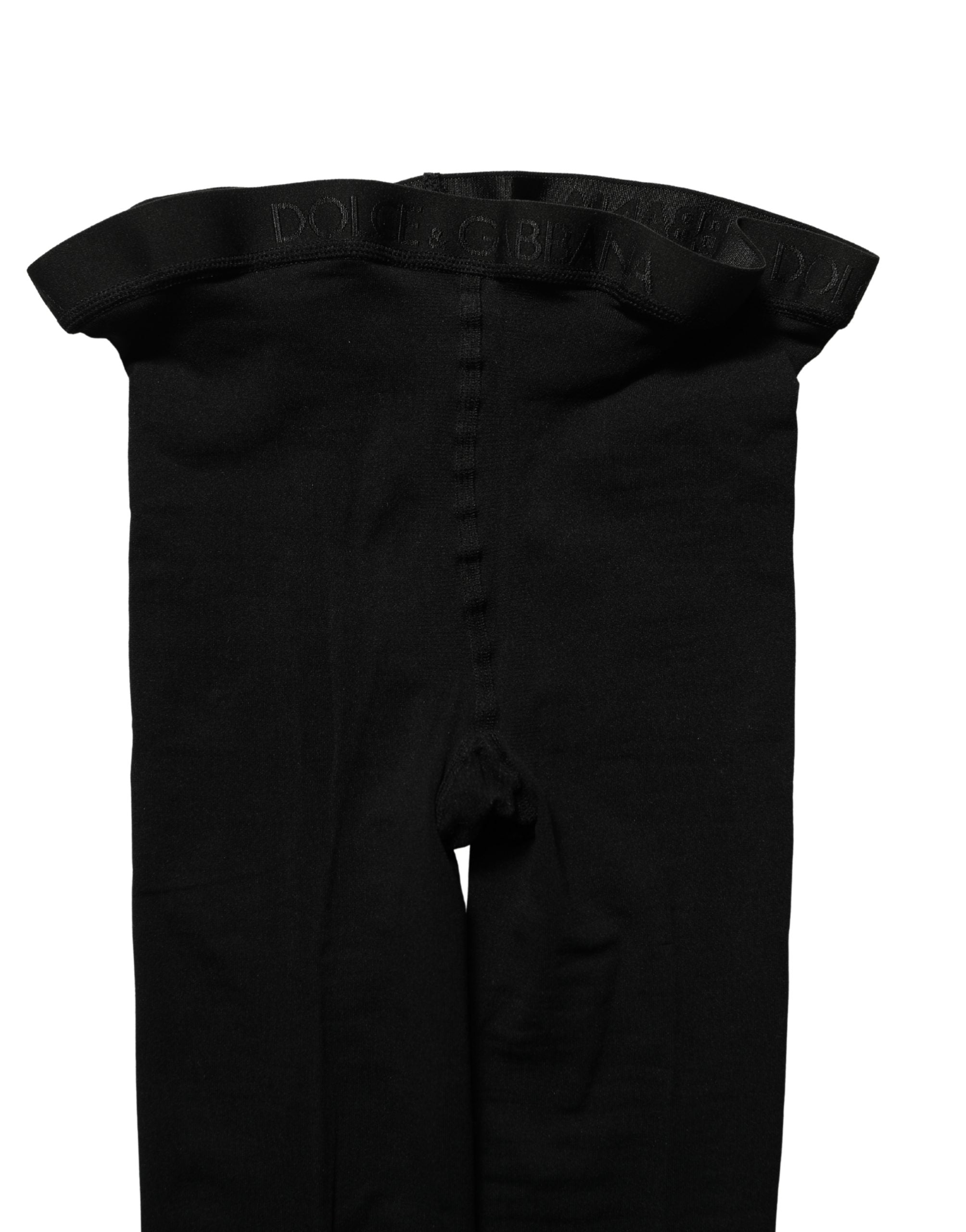 Dolce & Gabbana Black Nylon Tights Stockings Pantyhose Socks Dolce & Gabbana