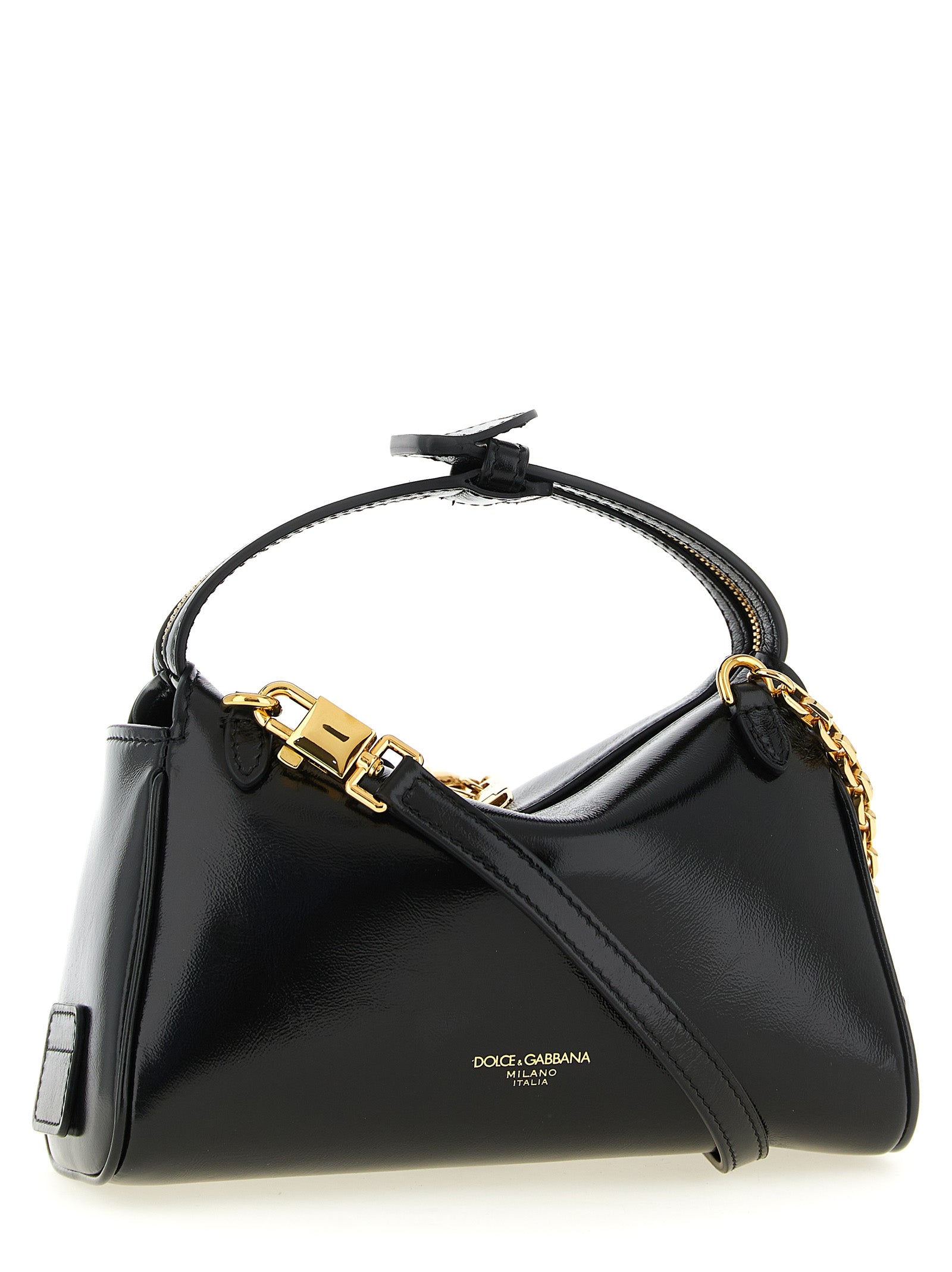 Dolce & Gabbana Black Calfskin Handbag Dolce & Gabbana