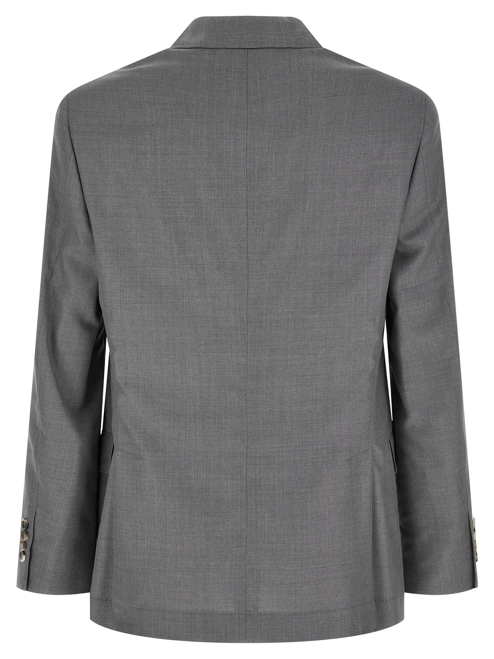 Brunello Cucinelli Gray Virgin Wool Blazer Brunello Cucinelli