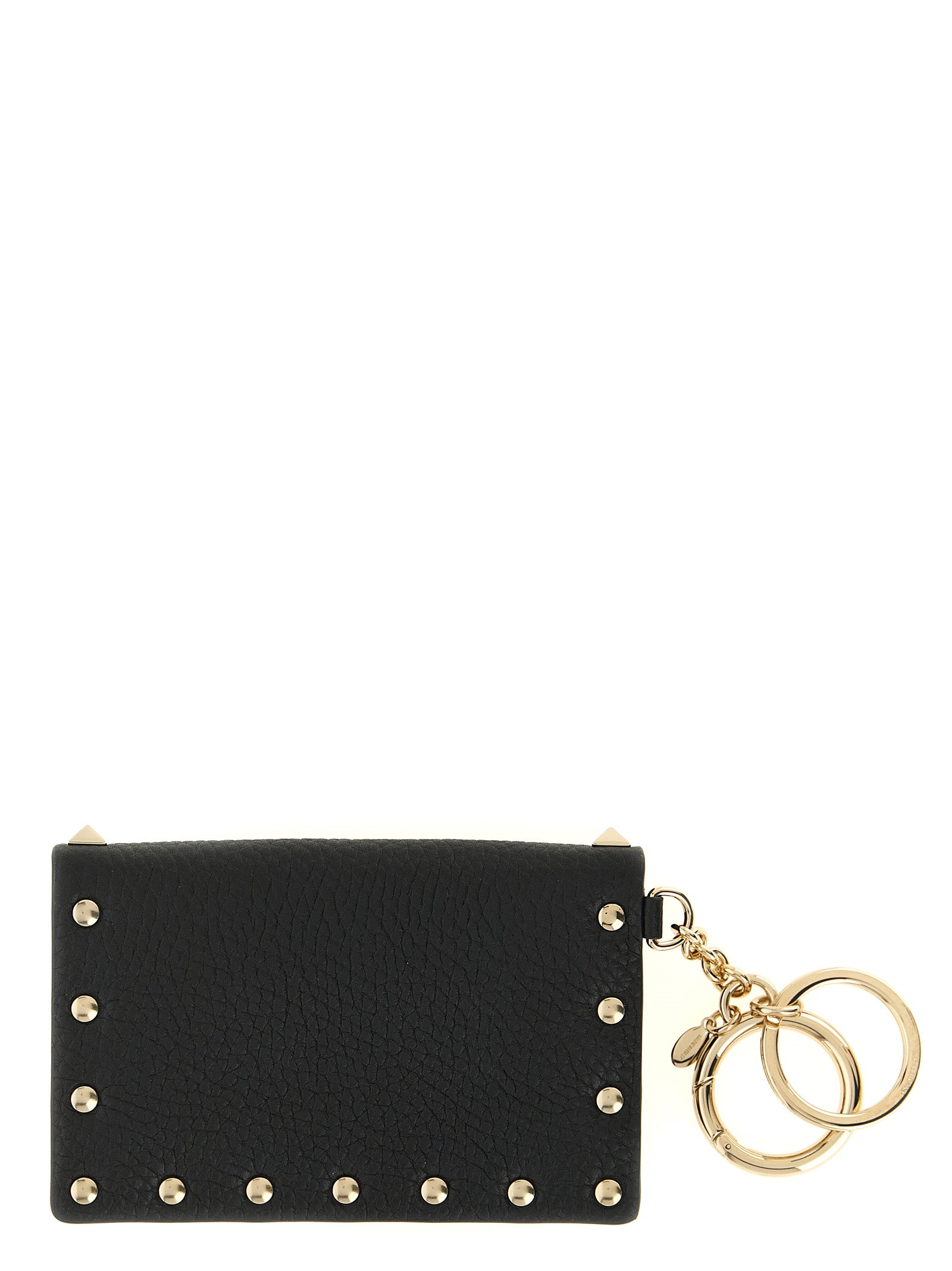 Valentino Garavani Black Calfskin Cardholder Valentino Garavani