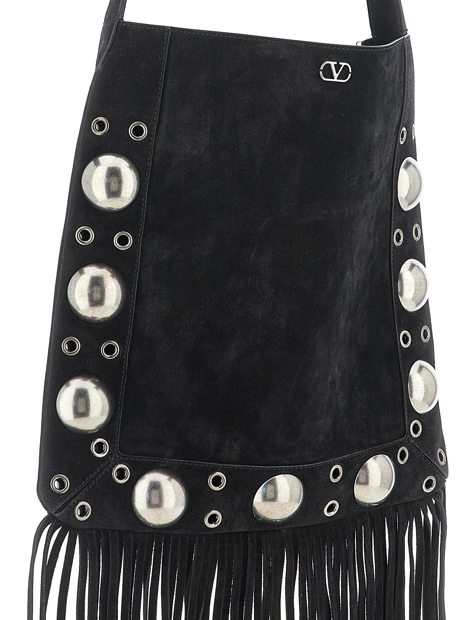 Valentino Garavani Black Calfskin Shoulder Bag Valentino Garavani
