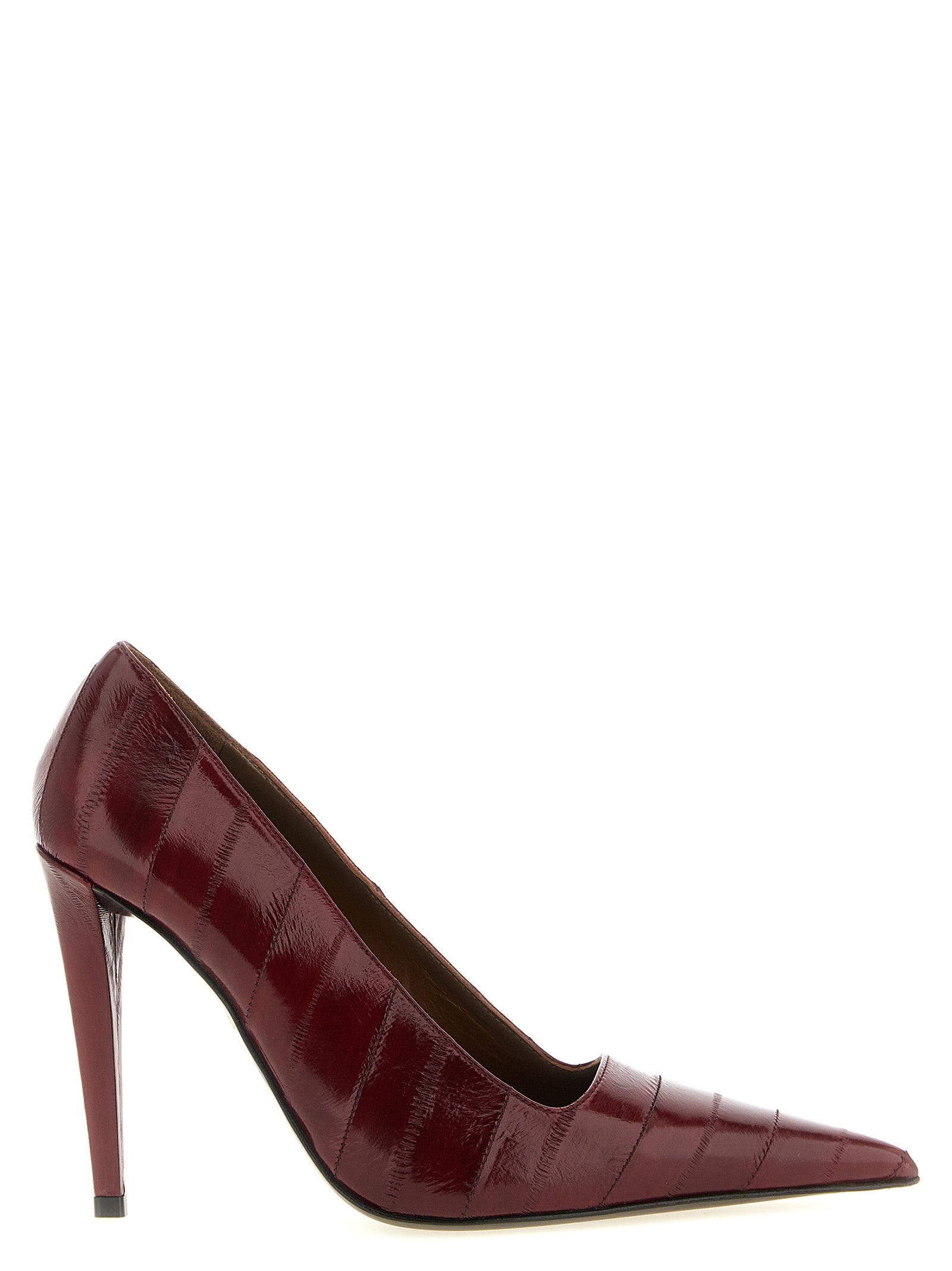 Giuseppe Zanotti Bordeaux Leather High Heel Pumps Giuseppe Zanotti