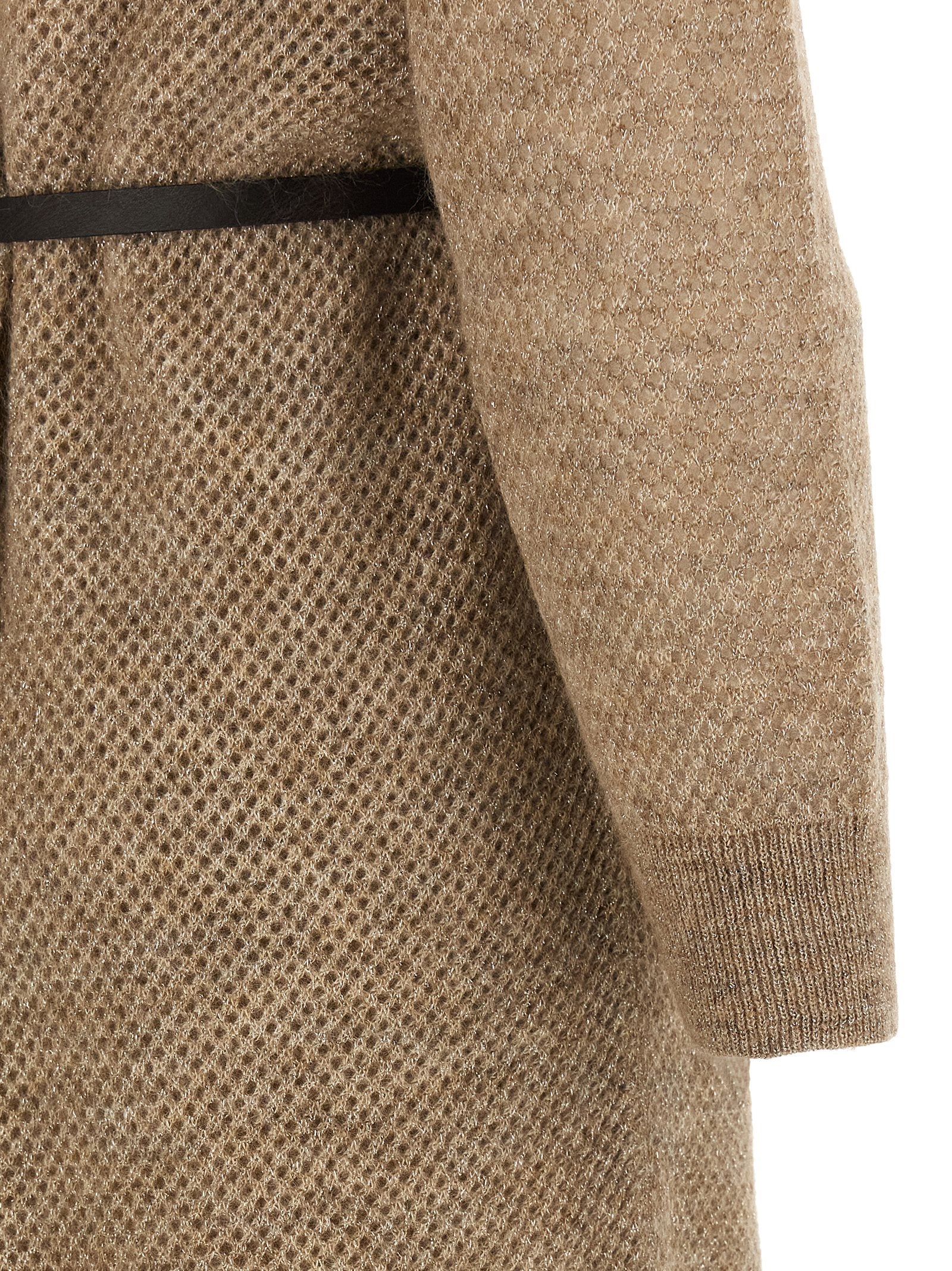 Brunello Cucinelli Beige Wool Midi Dress Brunello Cucinelli