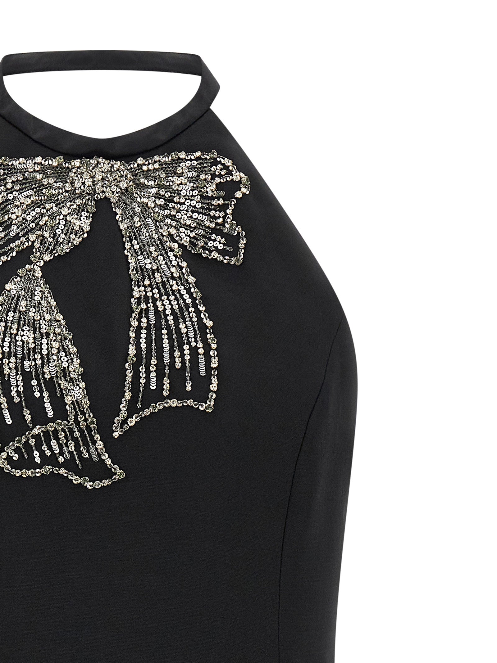 Valentino Garavani Black Virgin Wool Short Dress Valentino Garavani