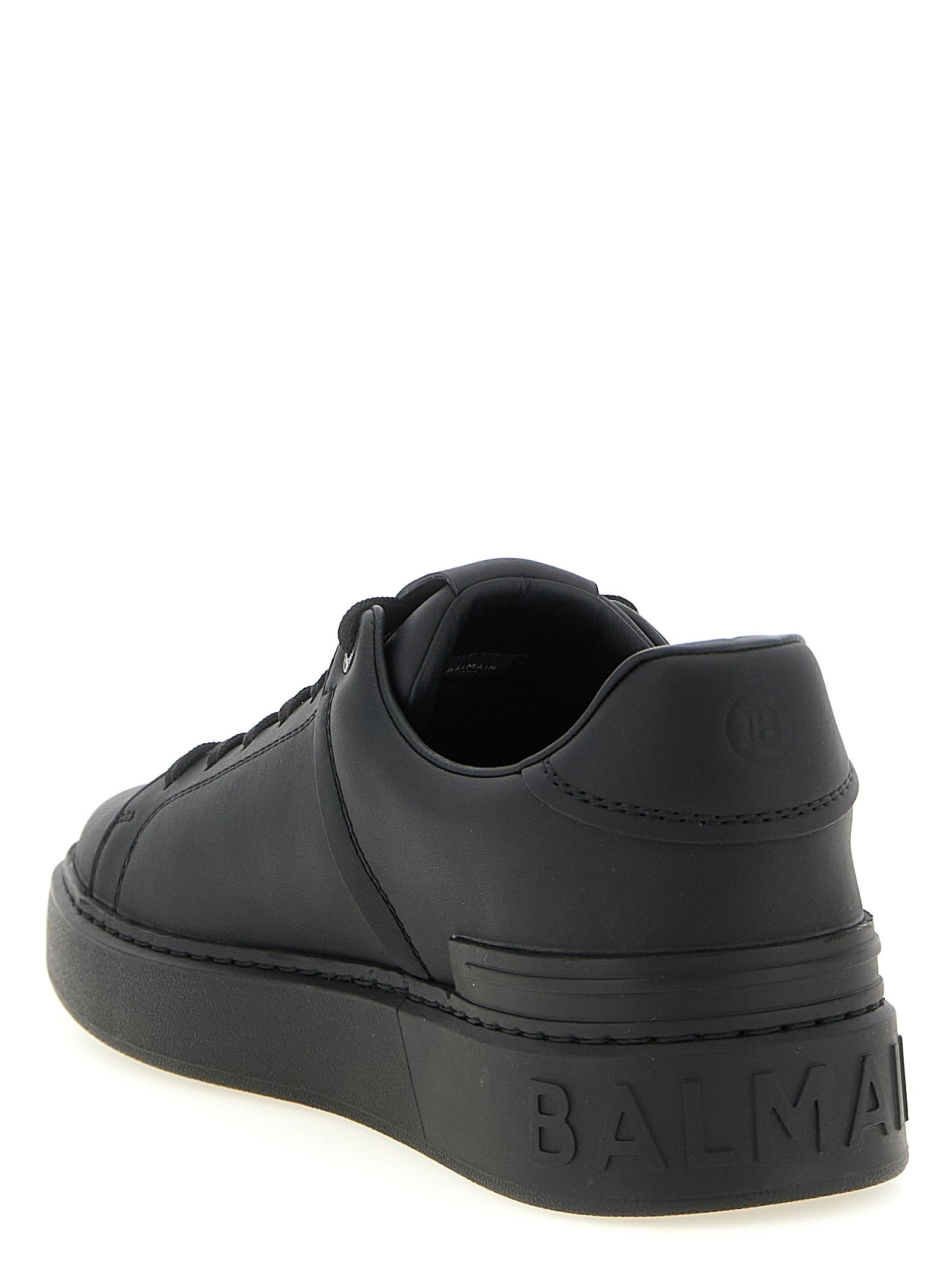 Balmain Black Calfskin Low Top Sneakers Balmain