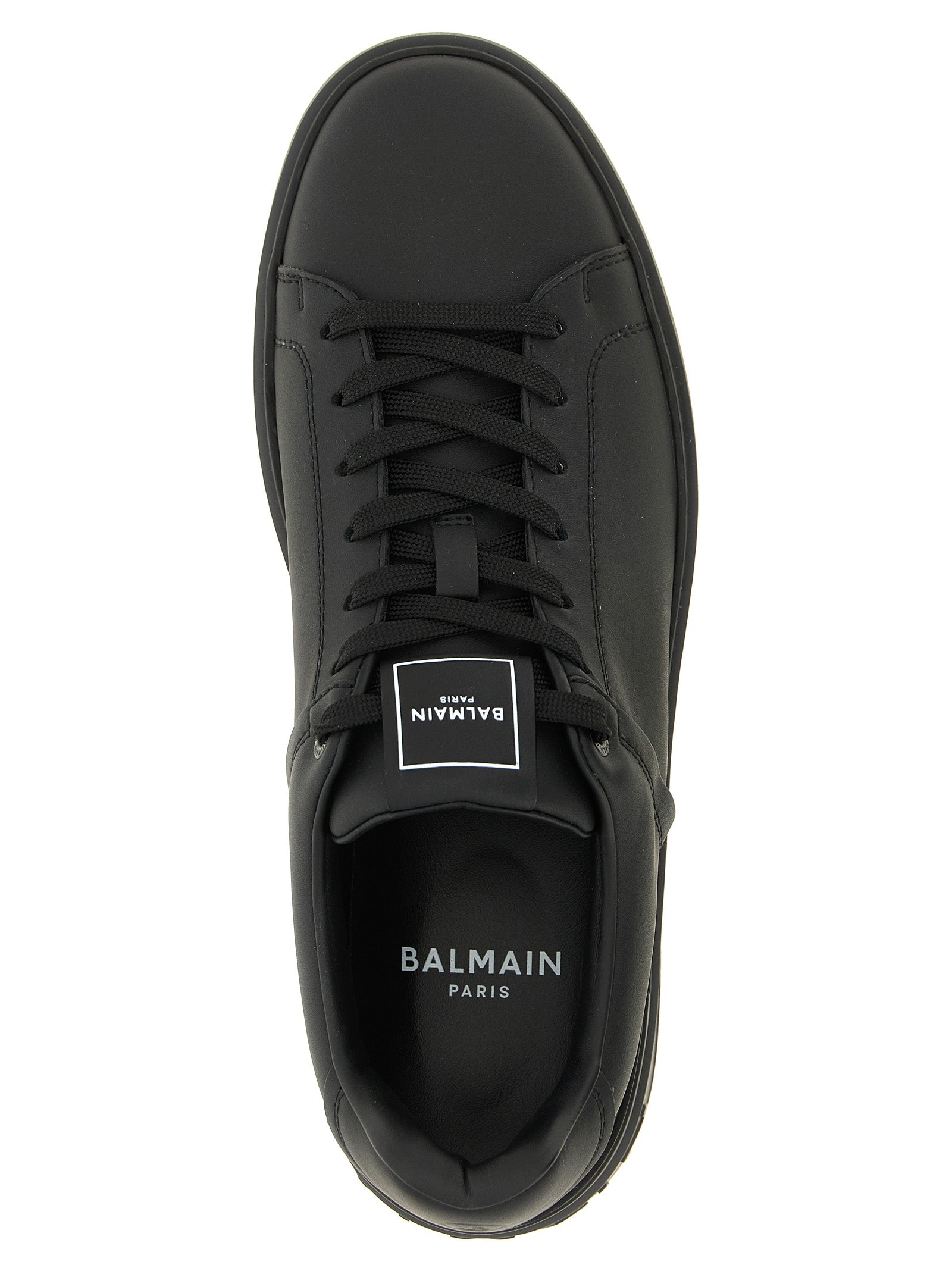 Balmain Black Calfskin Low Top Sneakers Balmain