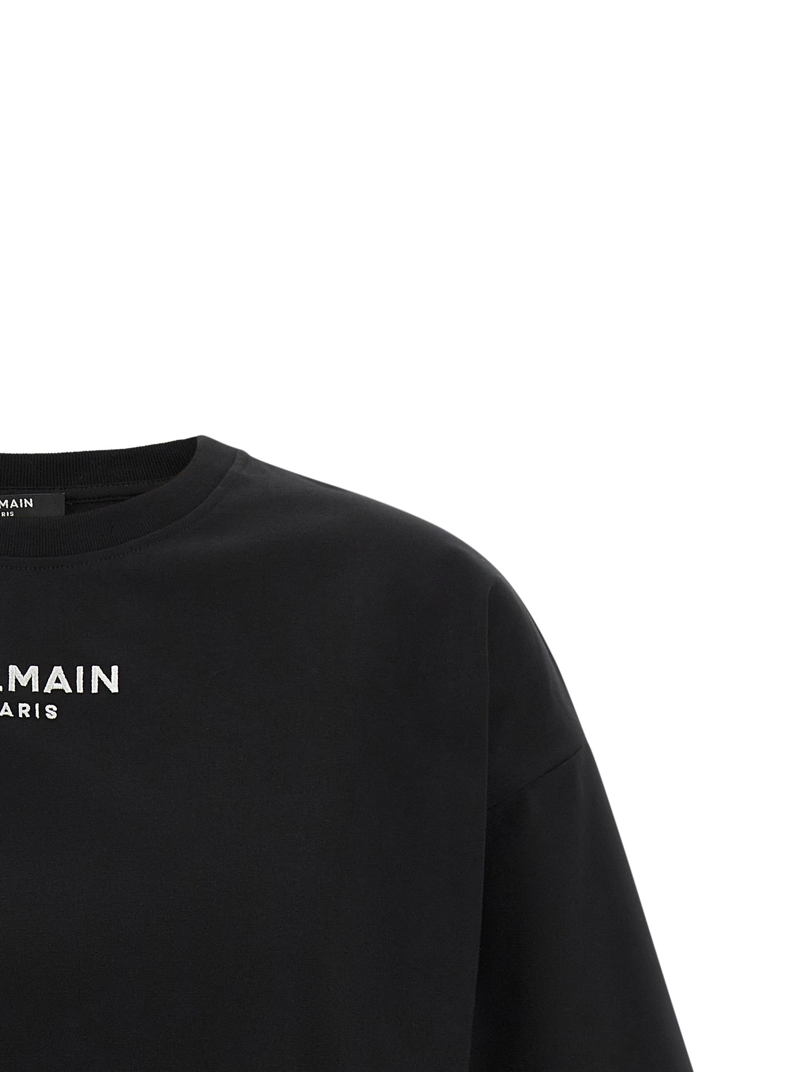 Balmain Black Cotton T-Shirt Balmain