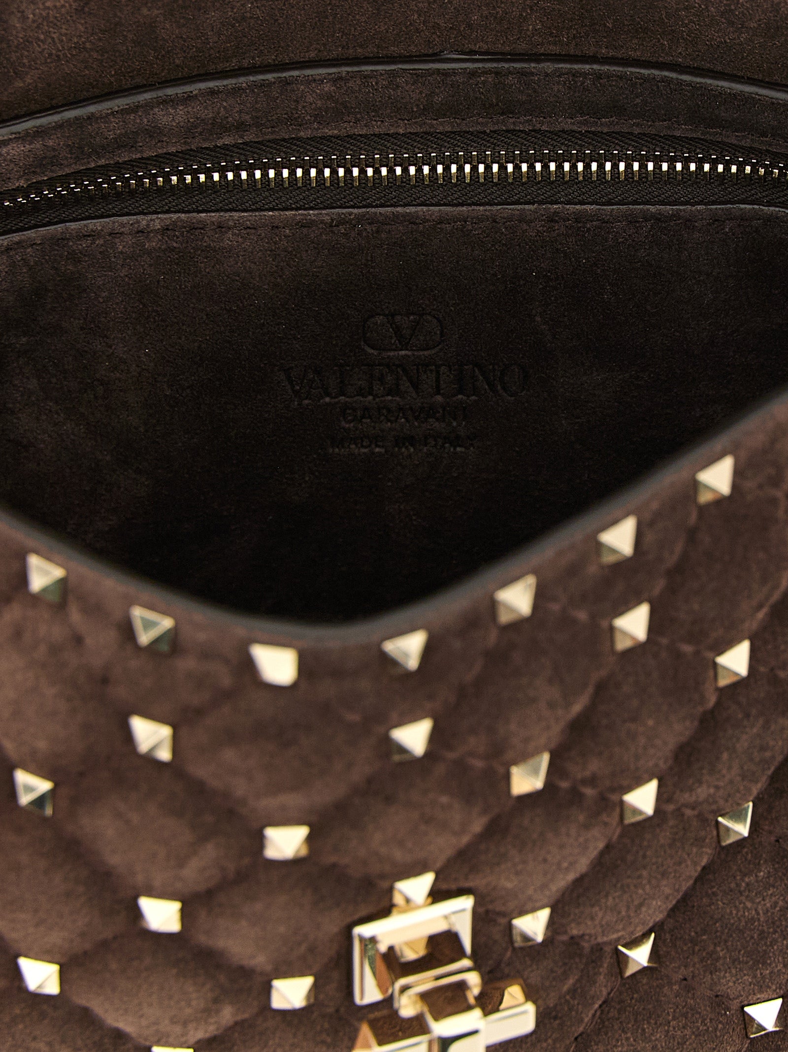Valentino Garavani Brown Calfskin Crossbody Bag Valentino Garavani