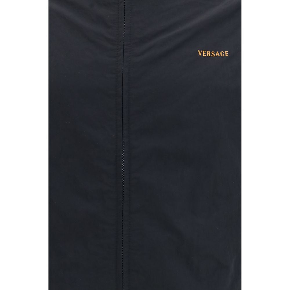 Versace Black Polyamide Bomber Versace