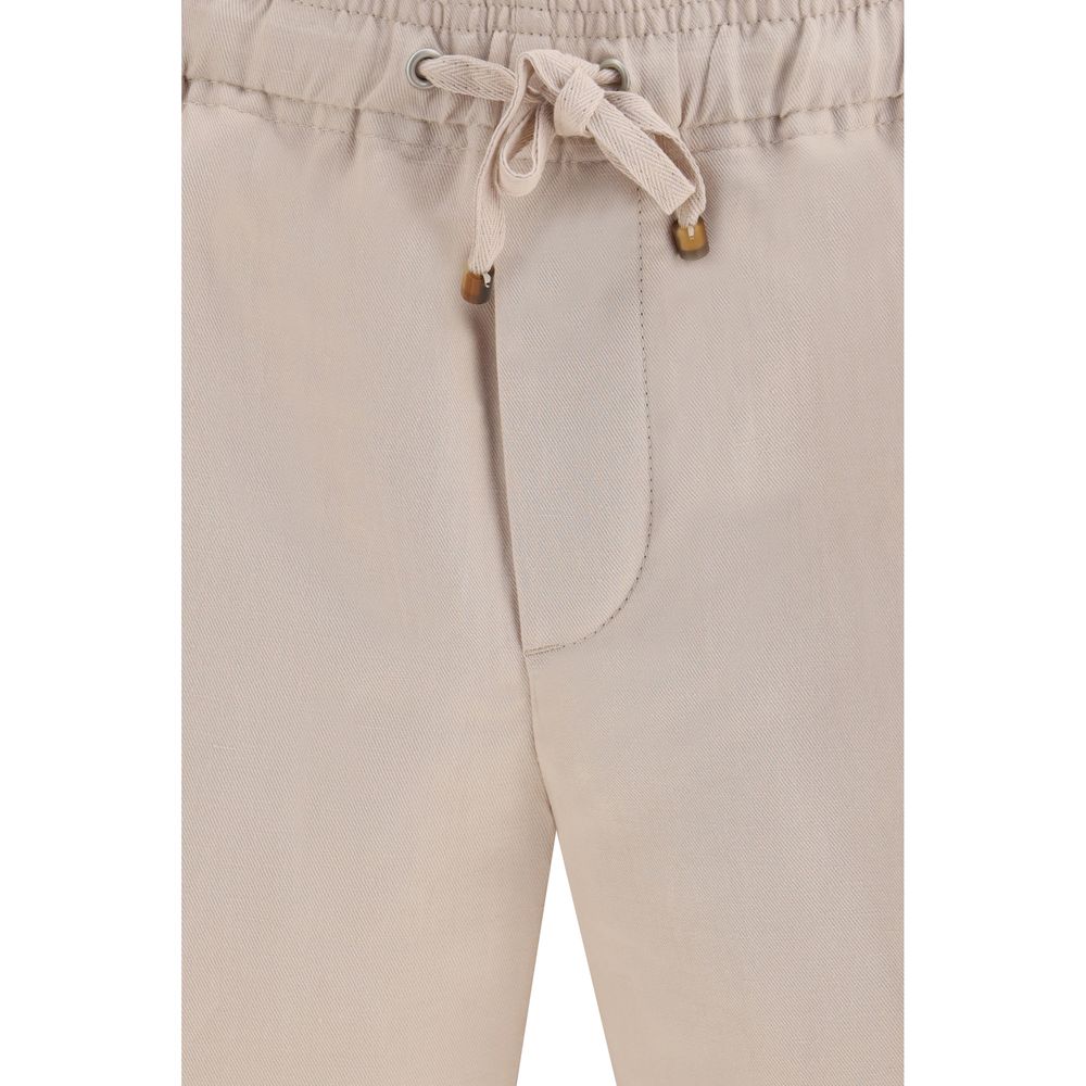 Brunello Cucinelli Beige Linen Bermuda Shorts Brunello Cucinelli