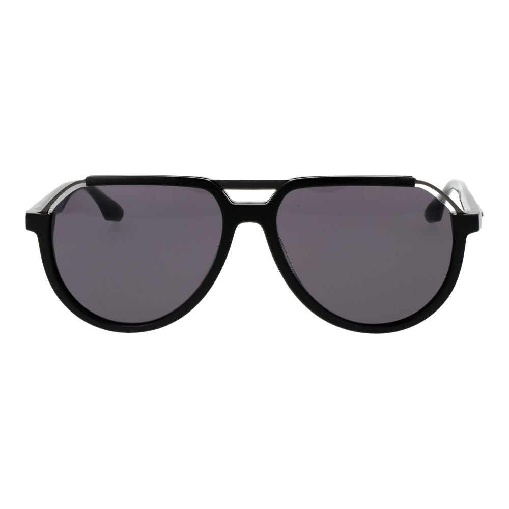 Trussardi Black Acetate & Stainless Steel Sunglasses Trussardi