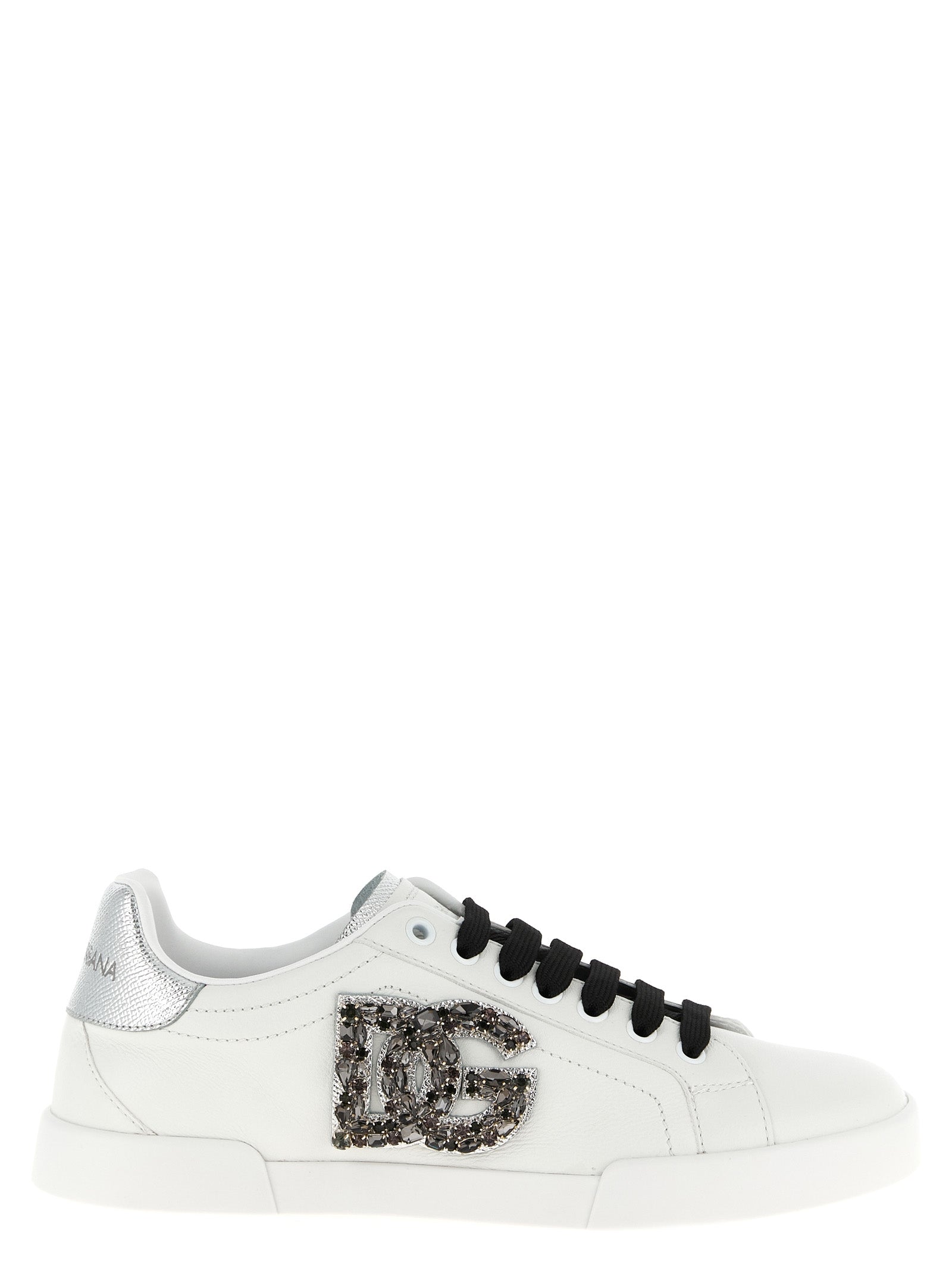 Dolce & Gabbana Silver Calfskin Low Top Sneakers Dolce & Gabbana