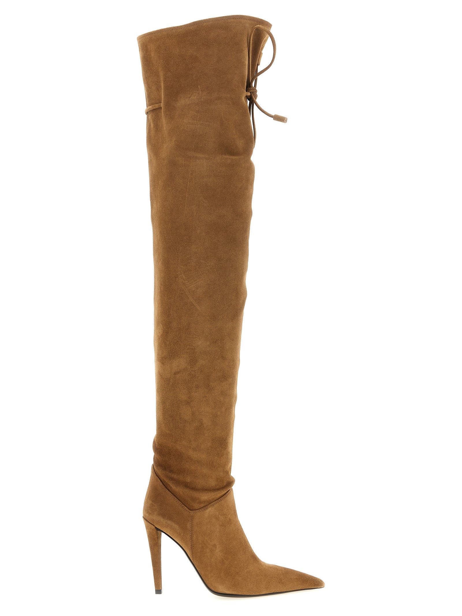 Giuseppe Zanotti Brown Calfskin Over The Knee Giuseppe Zanotti