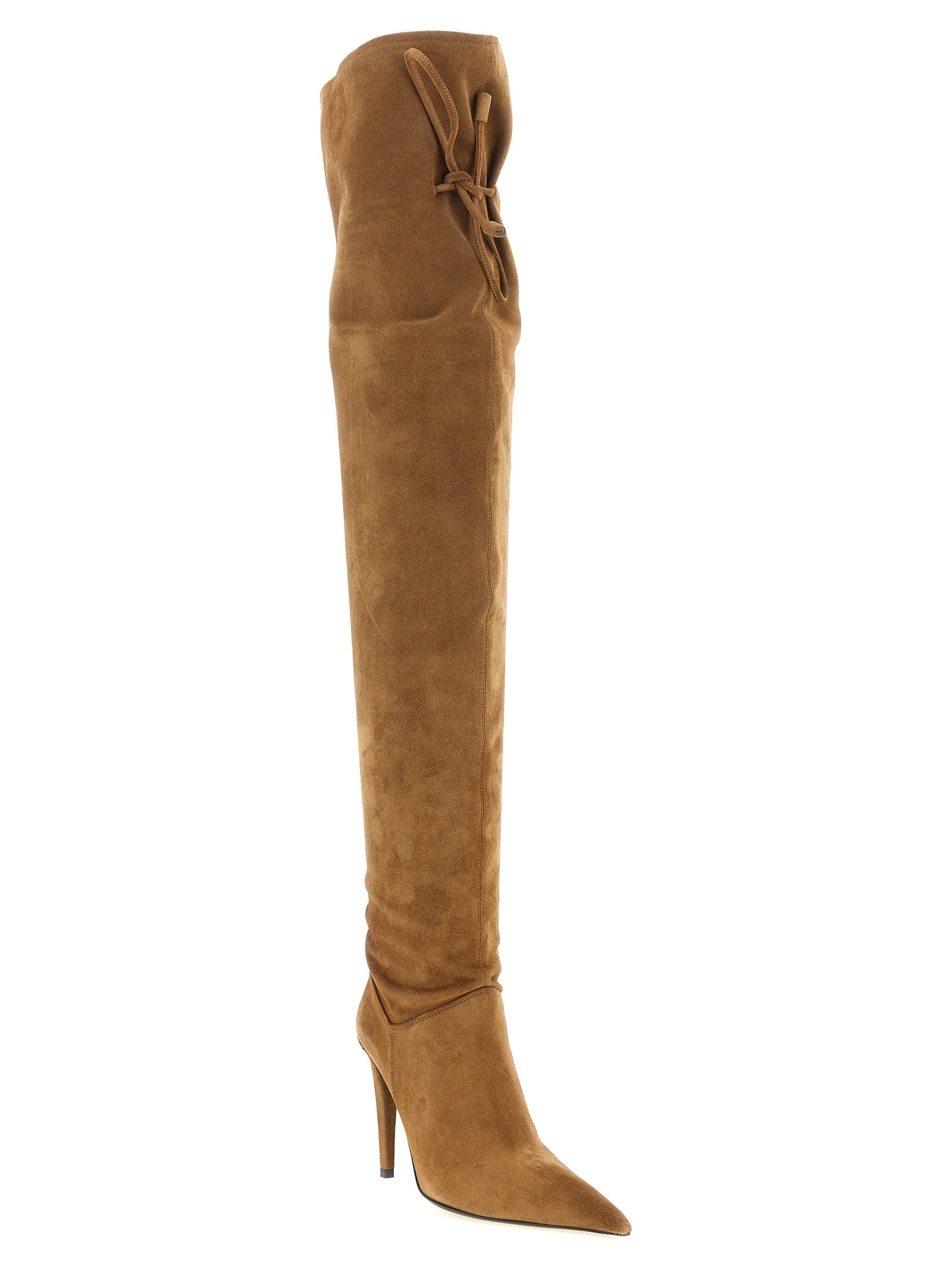 Giuseppe Zanotti Brown Calfskin Over The Knee Giuseppe Zanotti