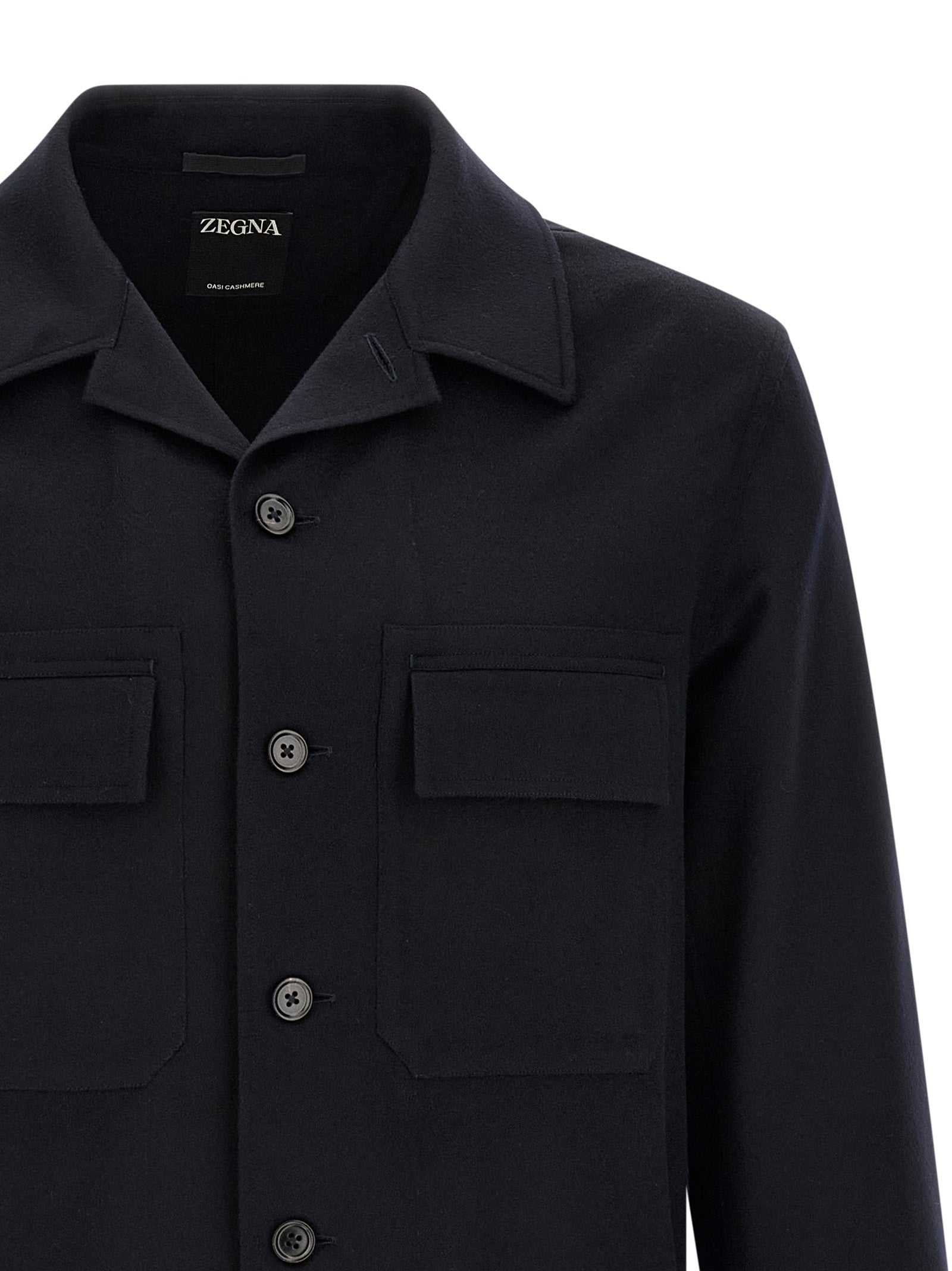 ZEGNA Blue Wool Blouse ZEGNA