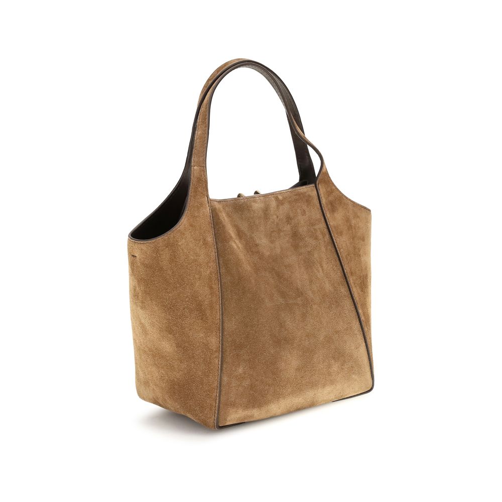 Brunello Cucinelli Beige Calf Leather Bos Taurus Shoulder Bag Brunello Cucinelli