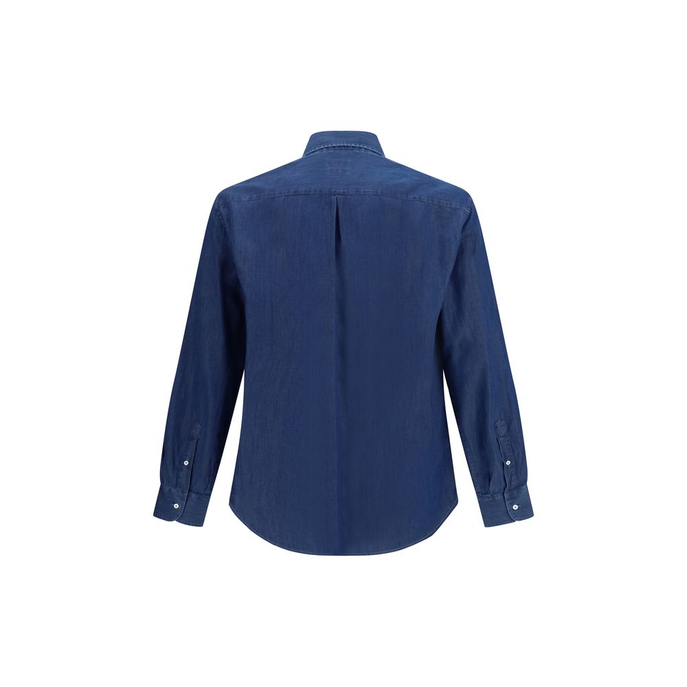 Brunello Cucinelli Blue Denim Shirt Brunello Cucinelli