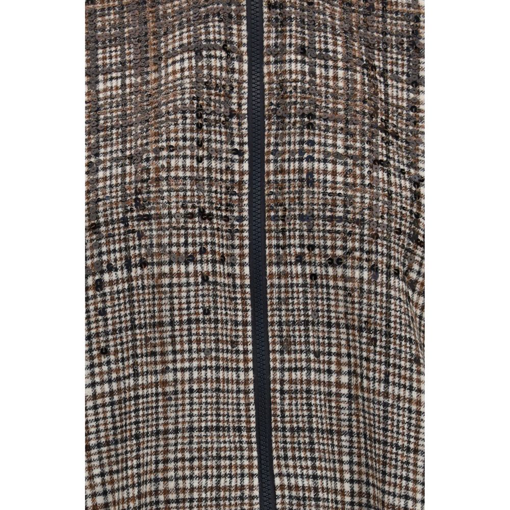 Brunello Cucinelli Beige Polyamide Full-Length Jacket Brunello Cucinelli