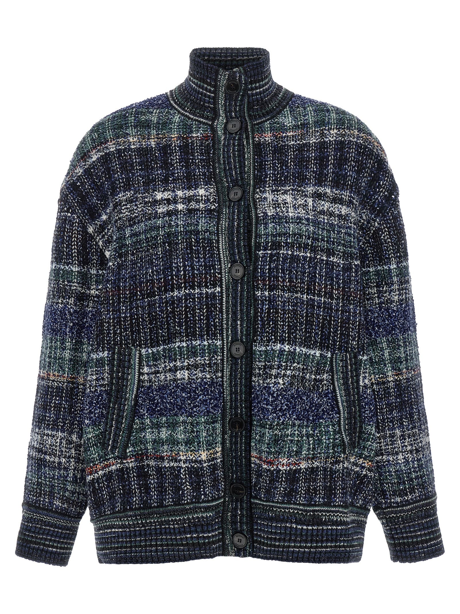 Missoni Blue Wool Cardigan Missoni