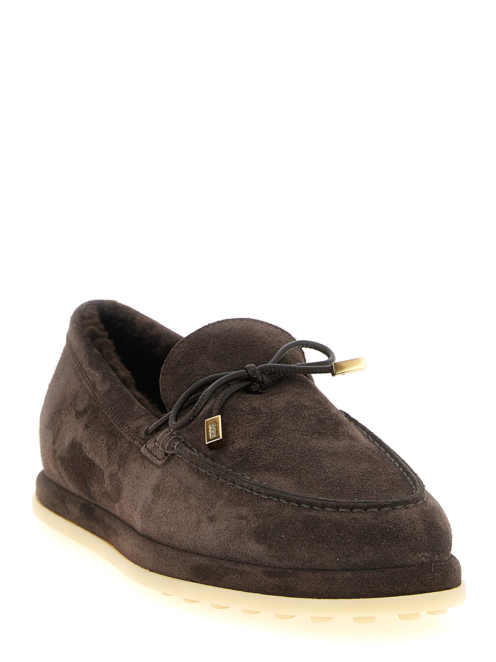Tod's Brown Calfskin Slip-On Loafers Tod's