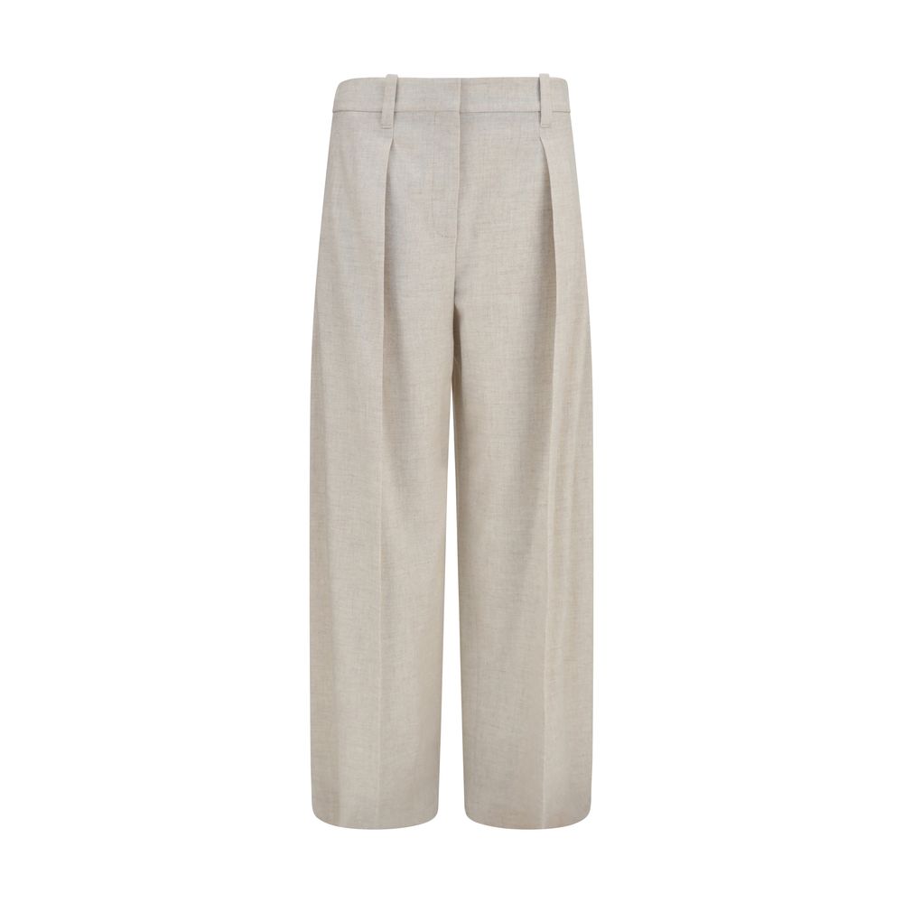 Brunello Cucinelli Beige Wool Oves Aries Dress Pants Brunello Cucinelli
