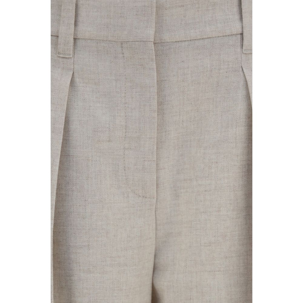 Brunello Cucinelli Beige Wool Oves Aries Dress Pants Brunello Cucinelli