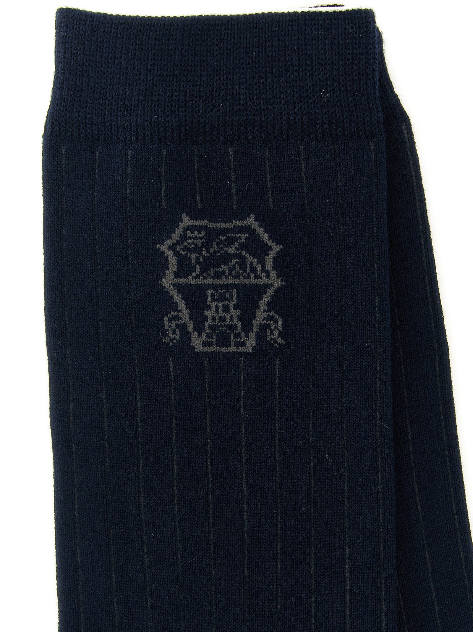 Brunello Cucinelli Blue Cotton Socks Brunello Cucinelli