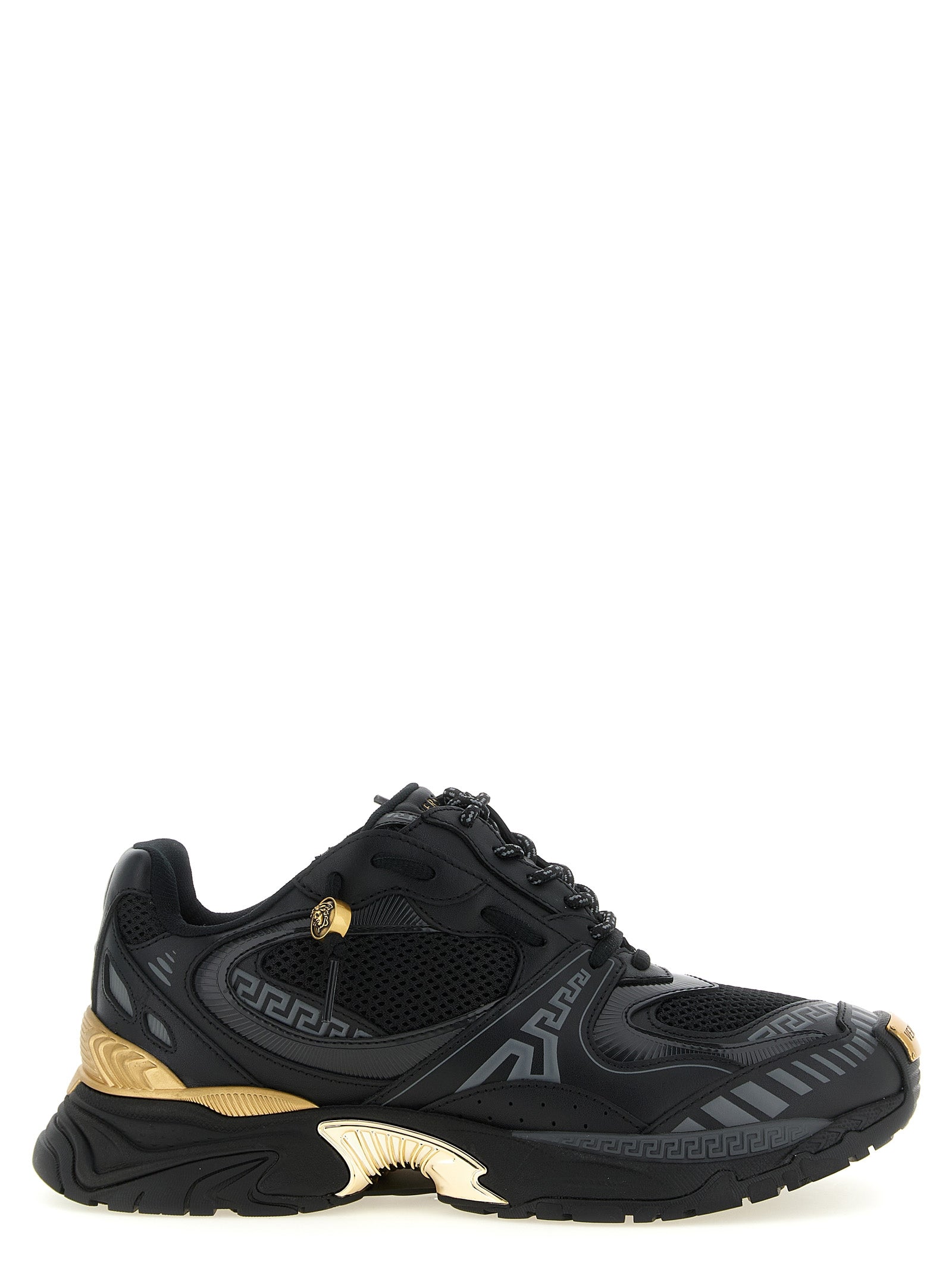 Versace Multicolor Calfskin Athletic Sneakers Versace