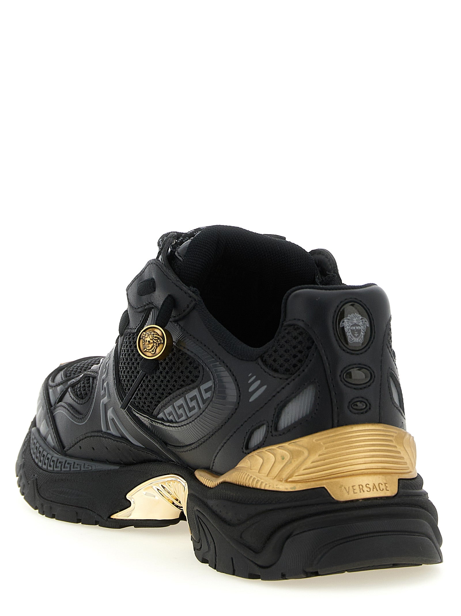 Versace Multicolor Calfskin Athletic Sneakers Versace
