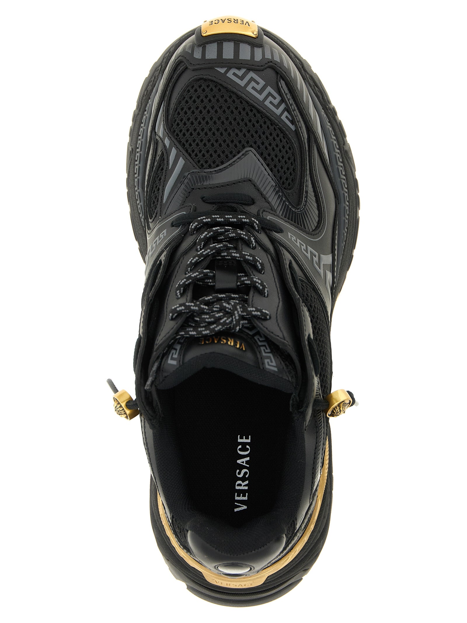 Versace Multicolor Calfskin Athletic Sneakers Versace